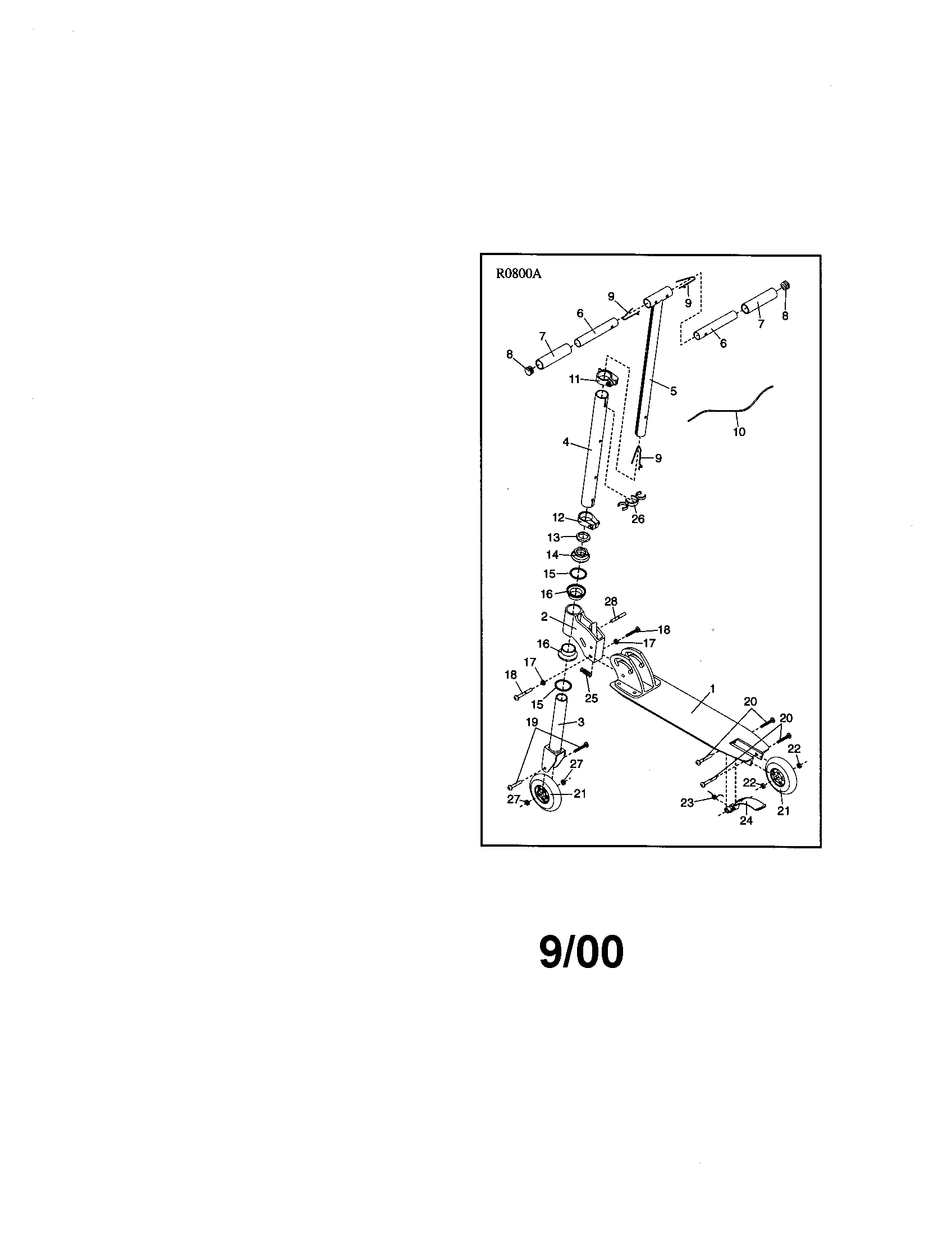 Jumpking TBSC0570S0 scooter blade diagram