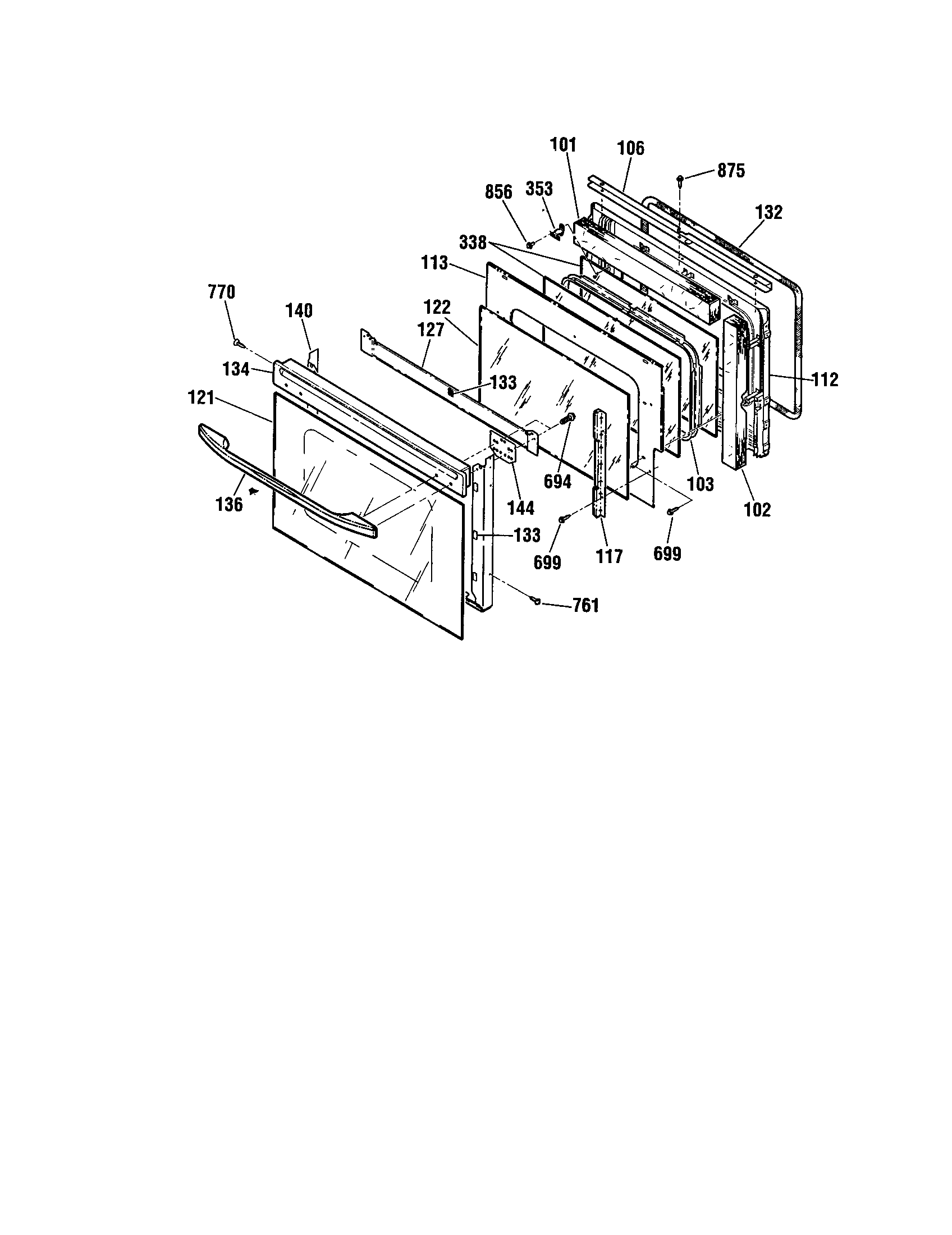 Kenmore 91141885992 door diagram