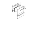 Kenmore 1199098510 oven door and snap-on panel diagram