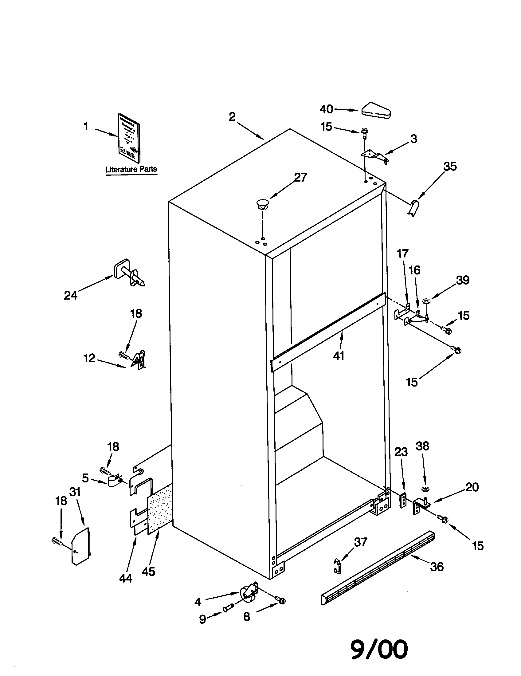 Kenmore 10668852991 cabinet diagram