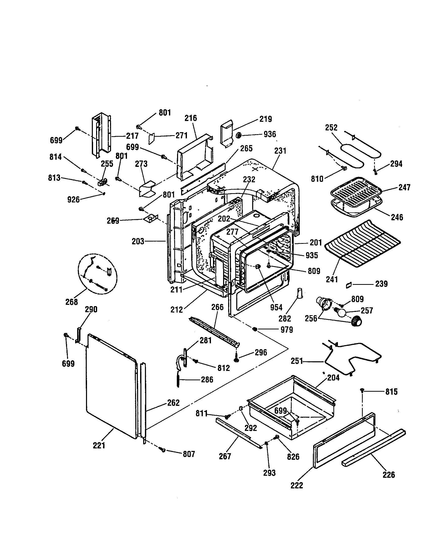Kenmore 91146244896 body diagram
