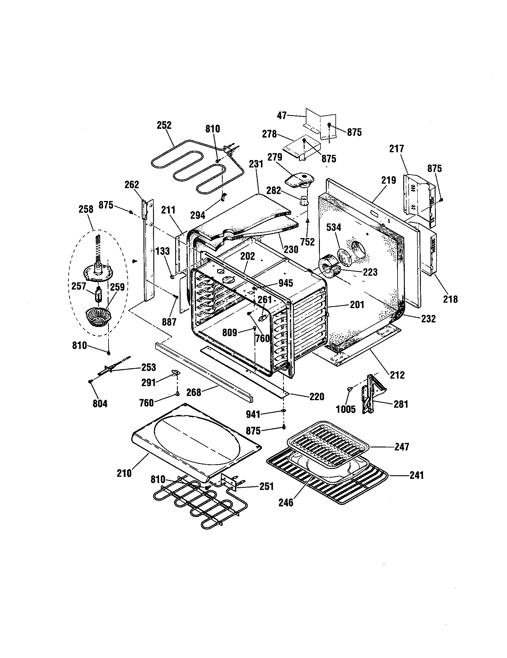 Kenmore Elite 91149004992 body diagram