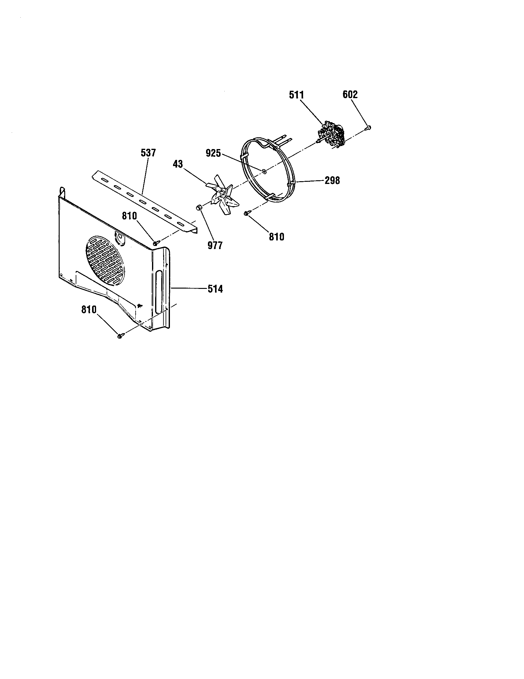 Kenmore Elite 91149004992 convection fan diagram