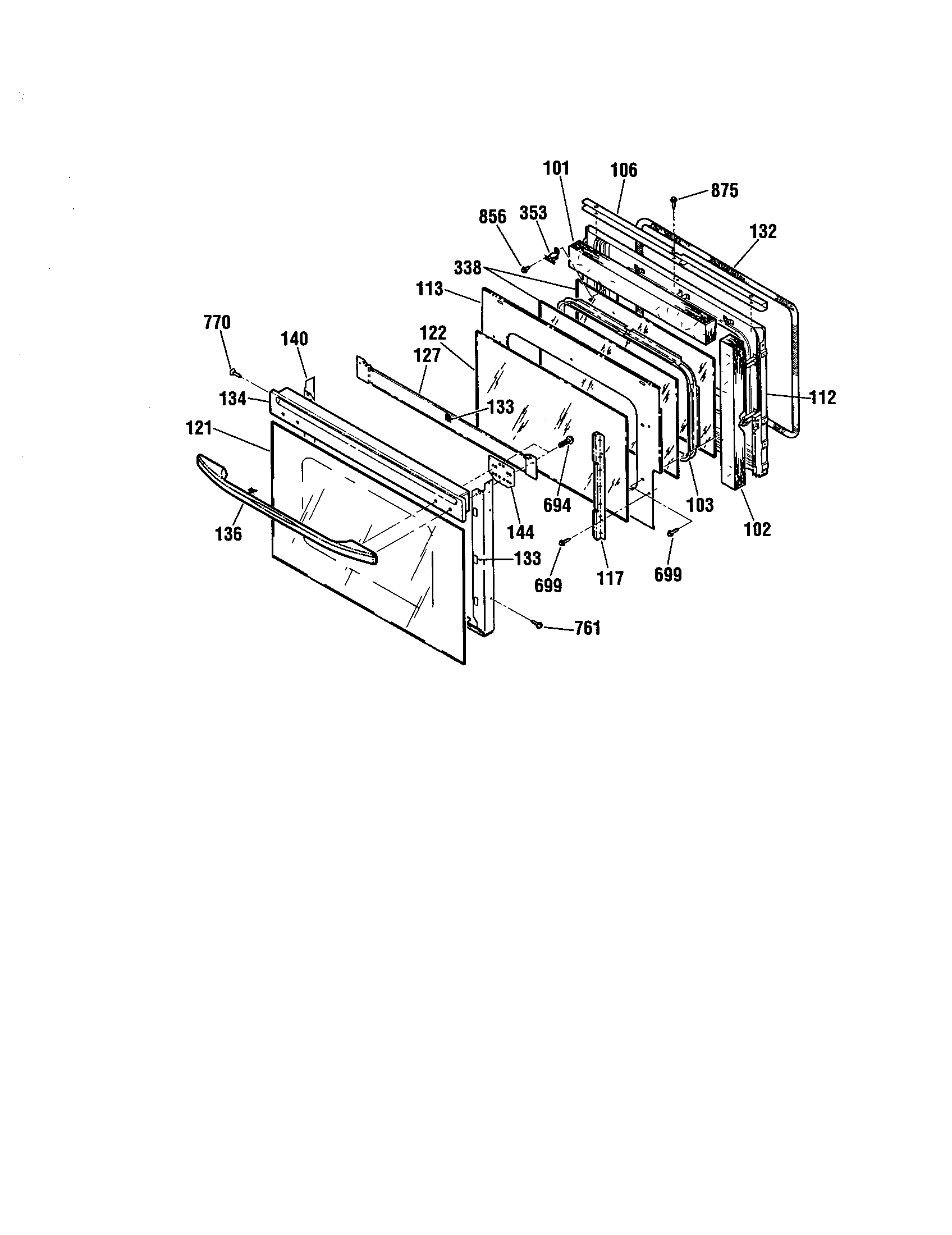 Kenmore Elite 91149004992 door diagram