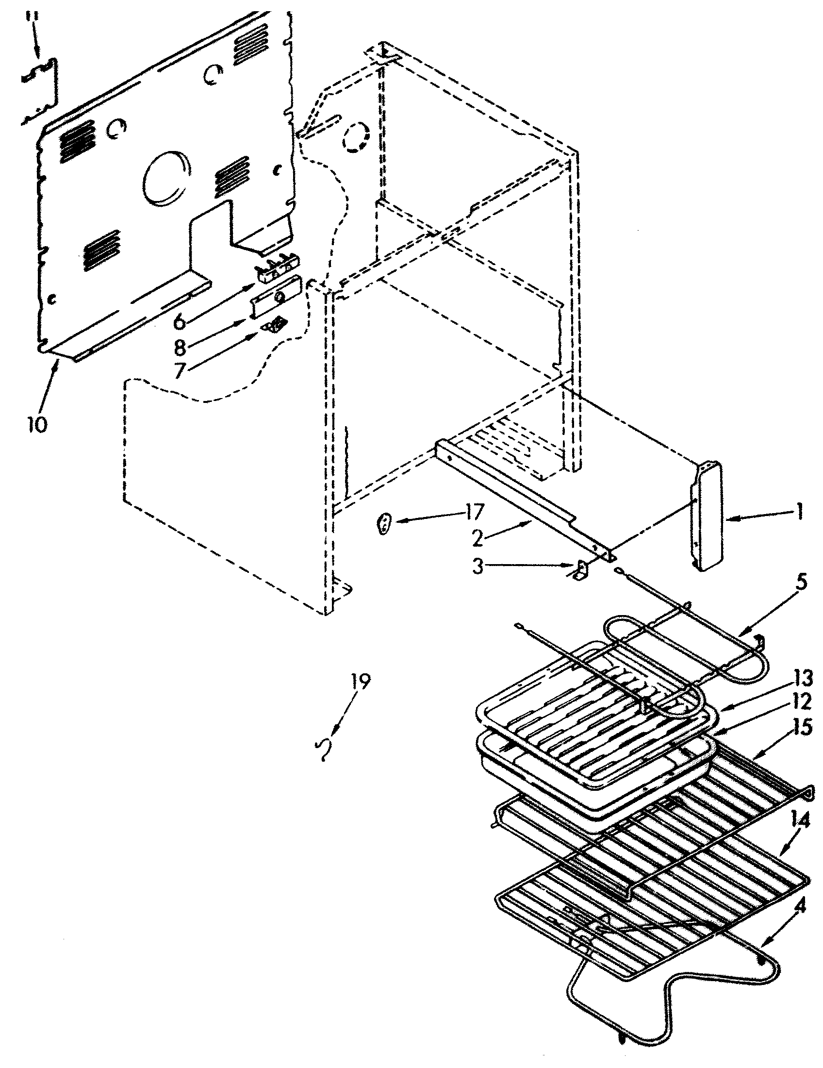 Whirlpool RF377PXXN0 bake element diagram