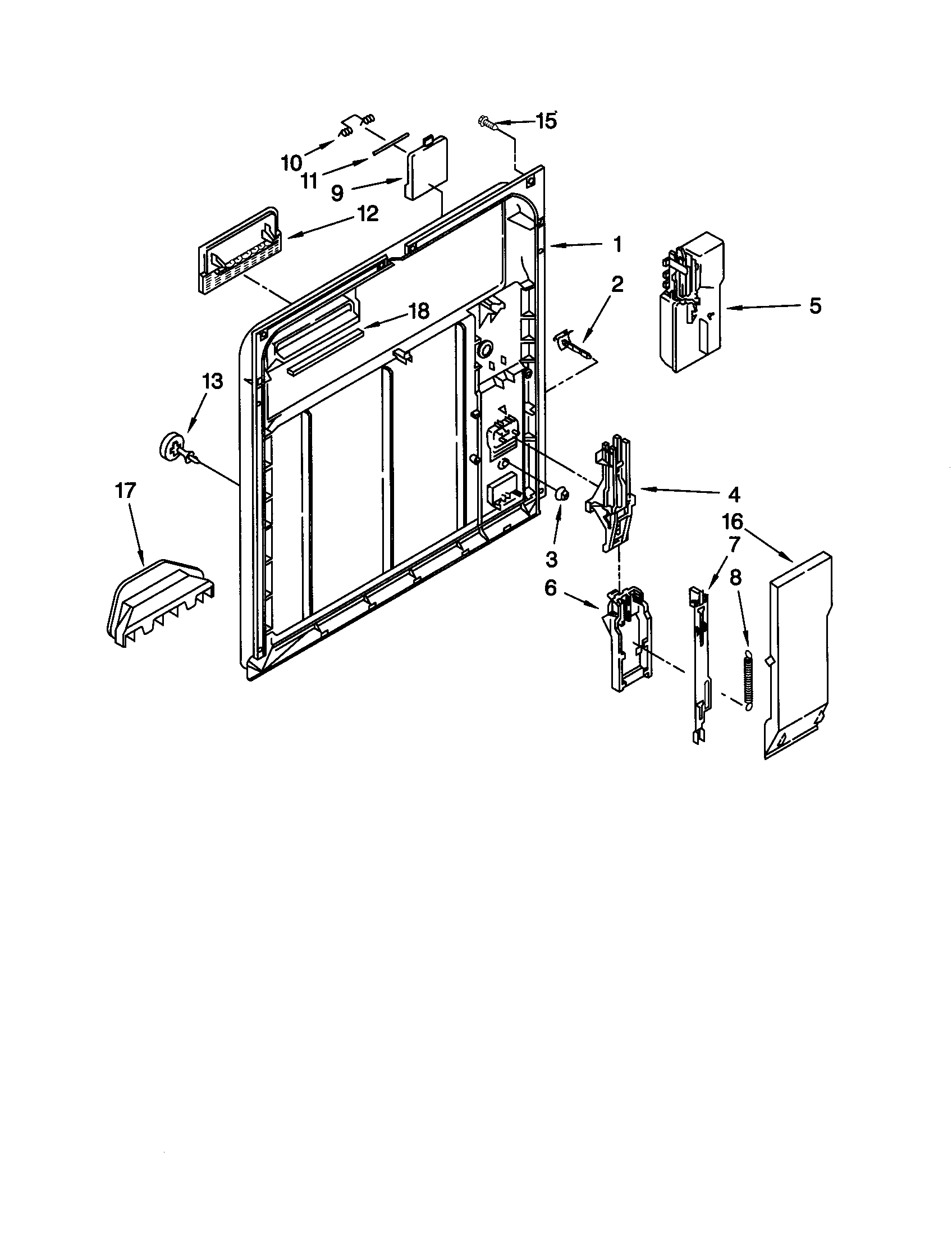 Kenmore 66515595793 inner door diagram