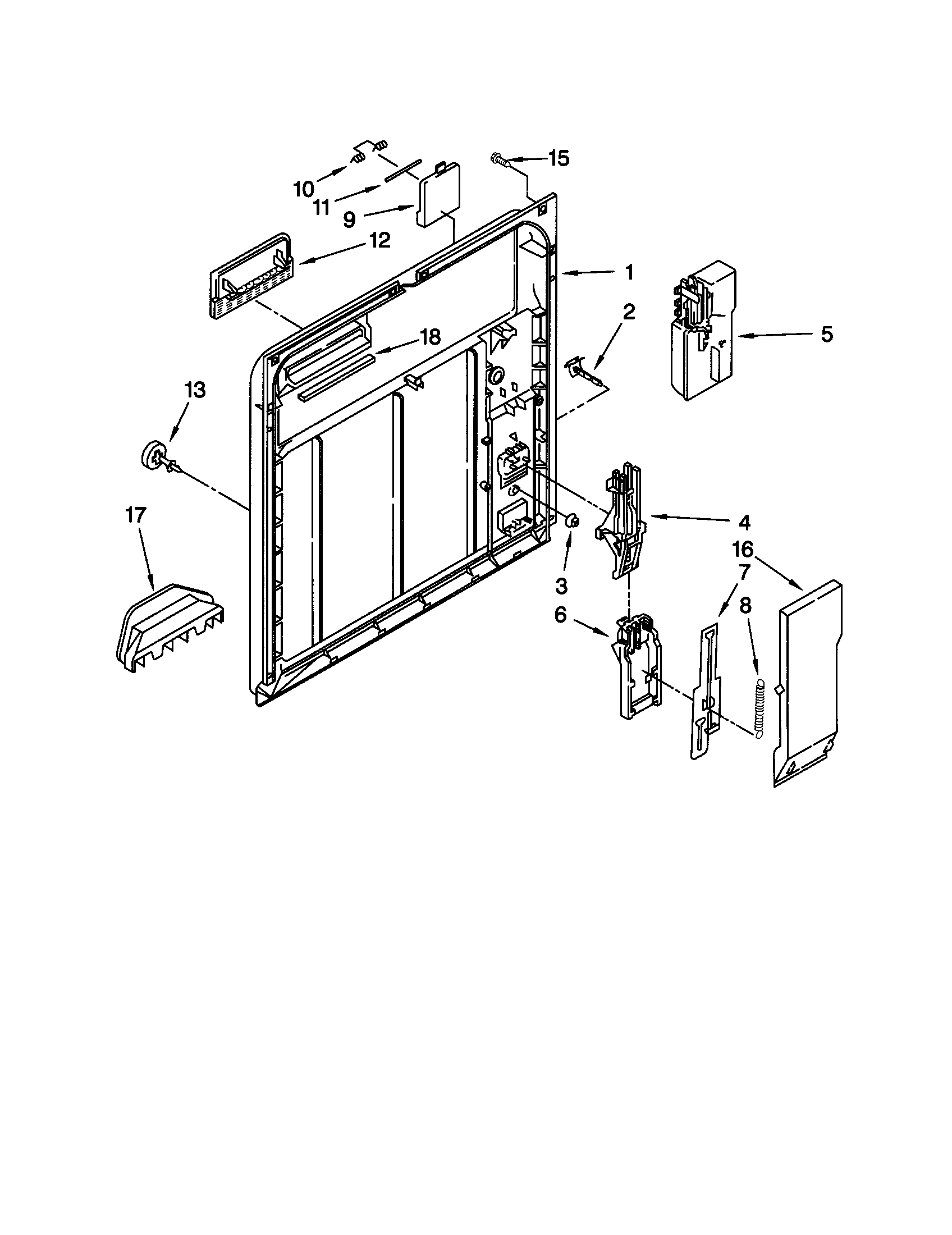 Kenmore 66516669993 inner door diagram