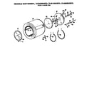 Hotpoint DLB1250BCL drum and heater assembly diagram