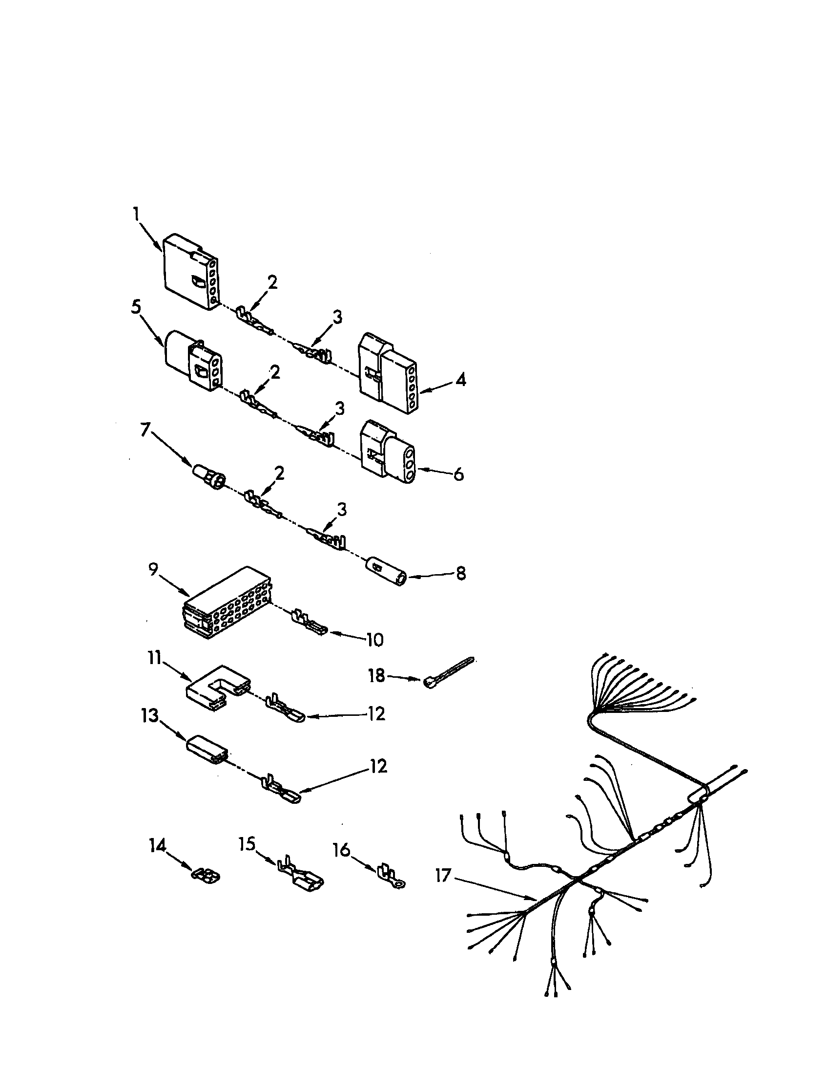 Kenmore 6651678582 wiring harness diagram