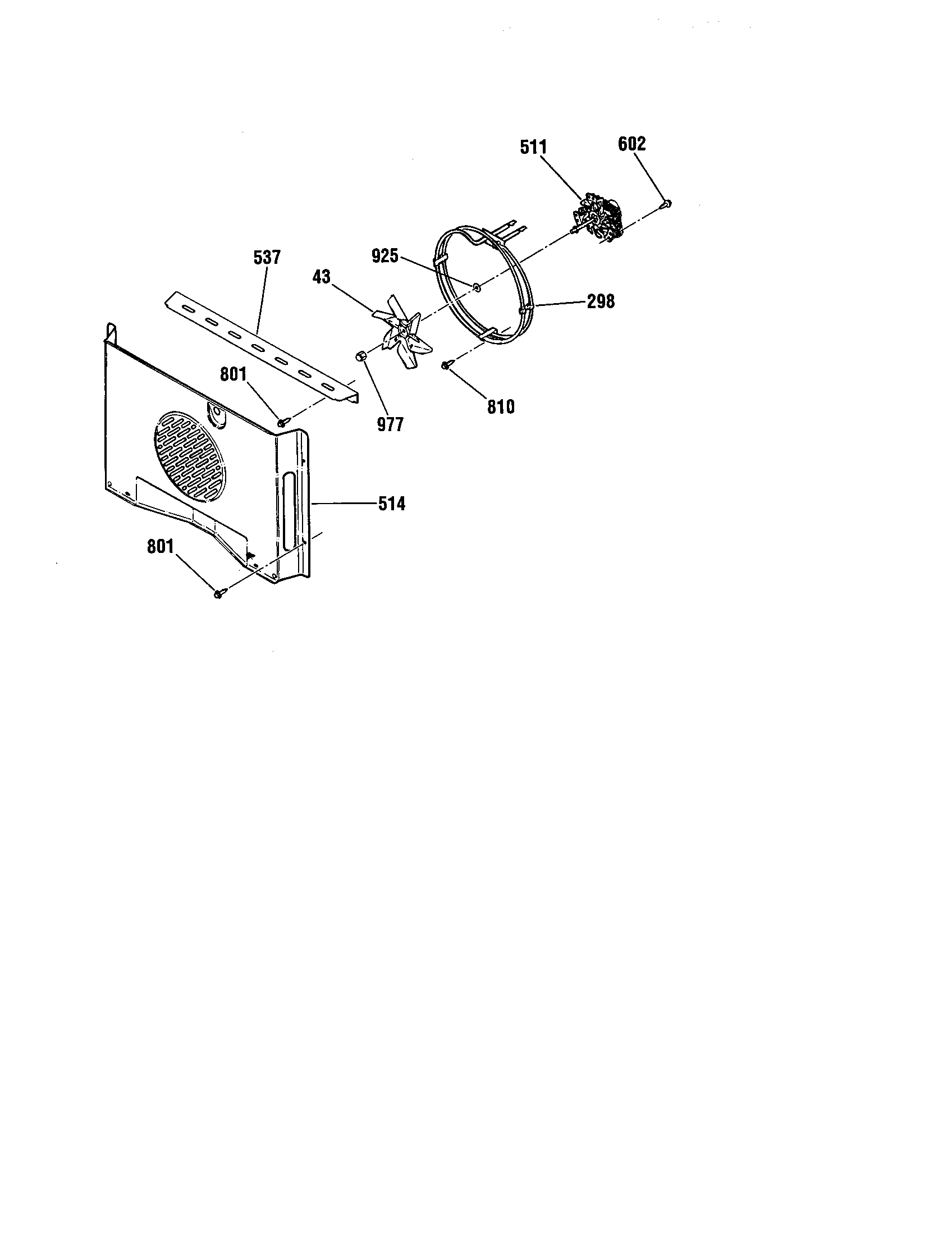 Kenmore 91141785992 convection fan diagram
