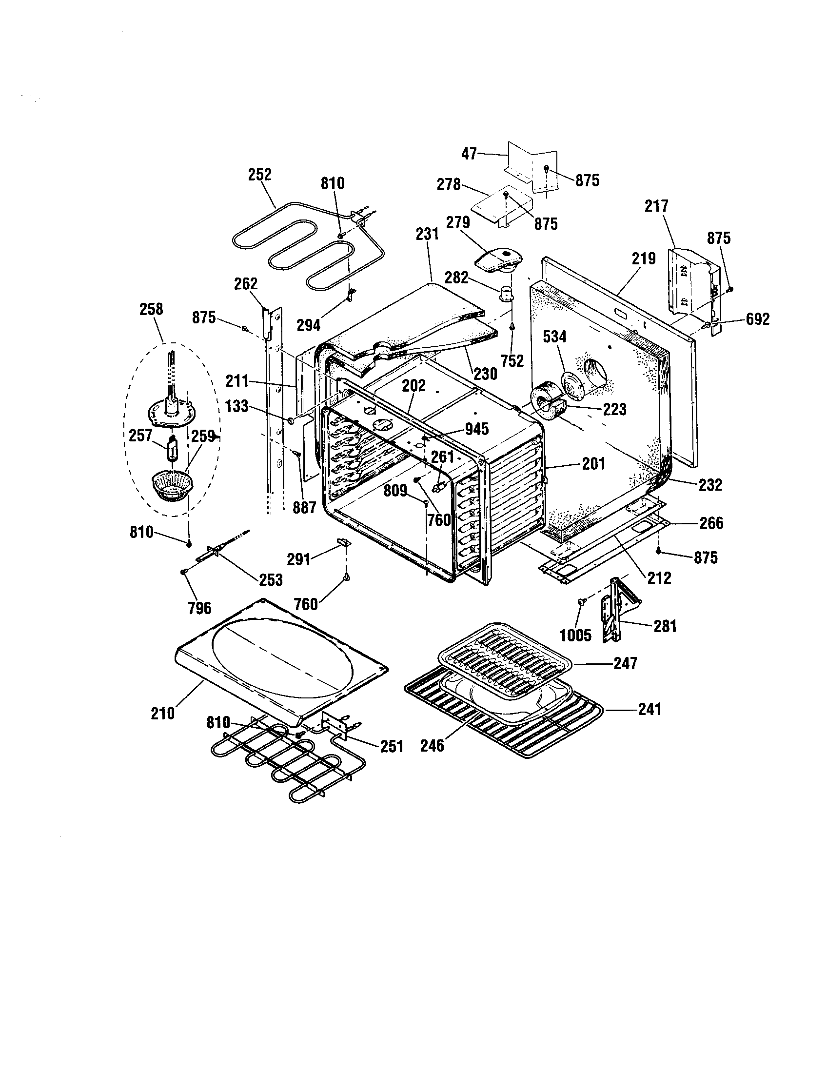 Kenmore Elite 91149014992 upper body diagram