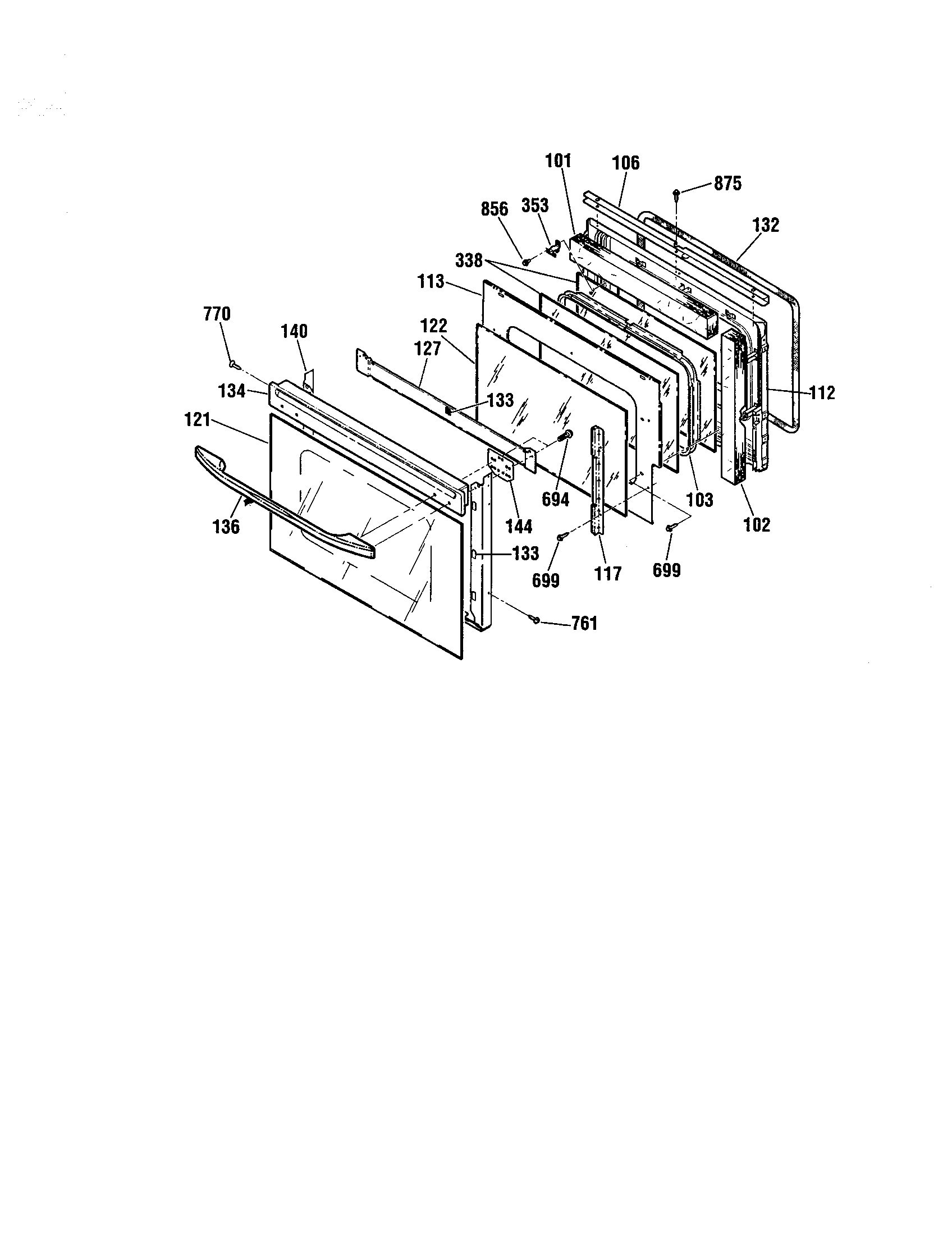 Kenmore Elite 91149014992 door diagram