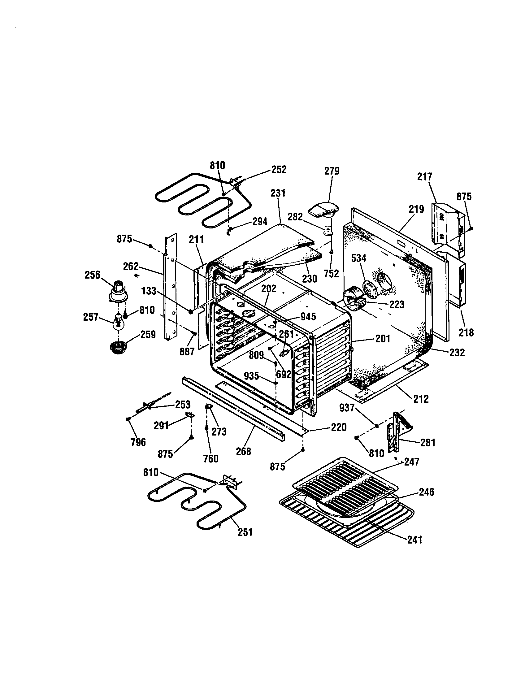 Kenmore 91141086991 body diagram