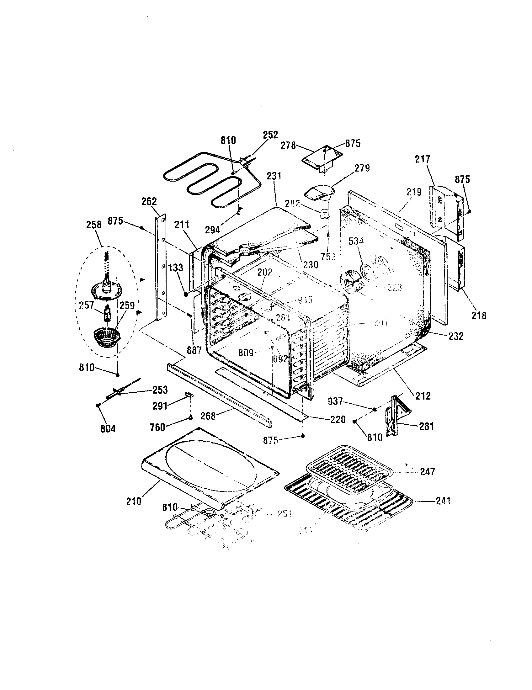 Kenmore Elite 91149003991 body diagram