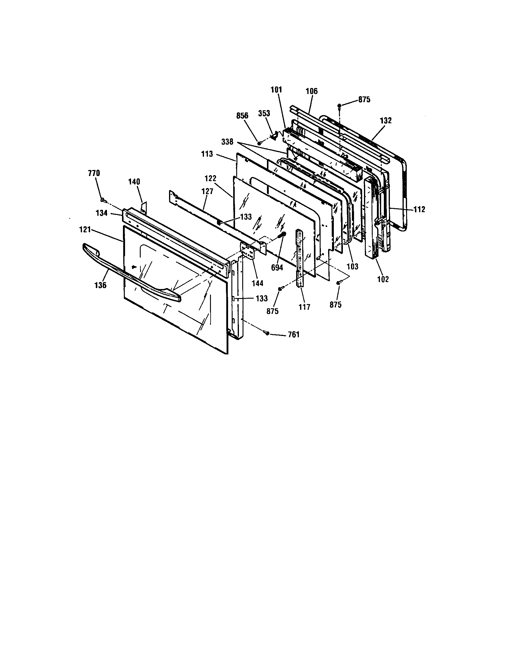 Kenmore Elite 91149002991 door diagram