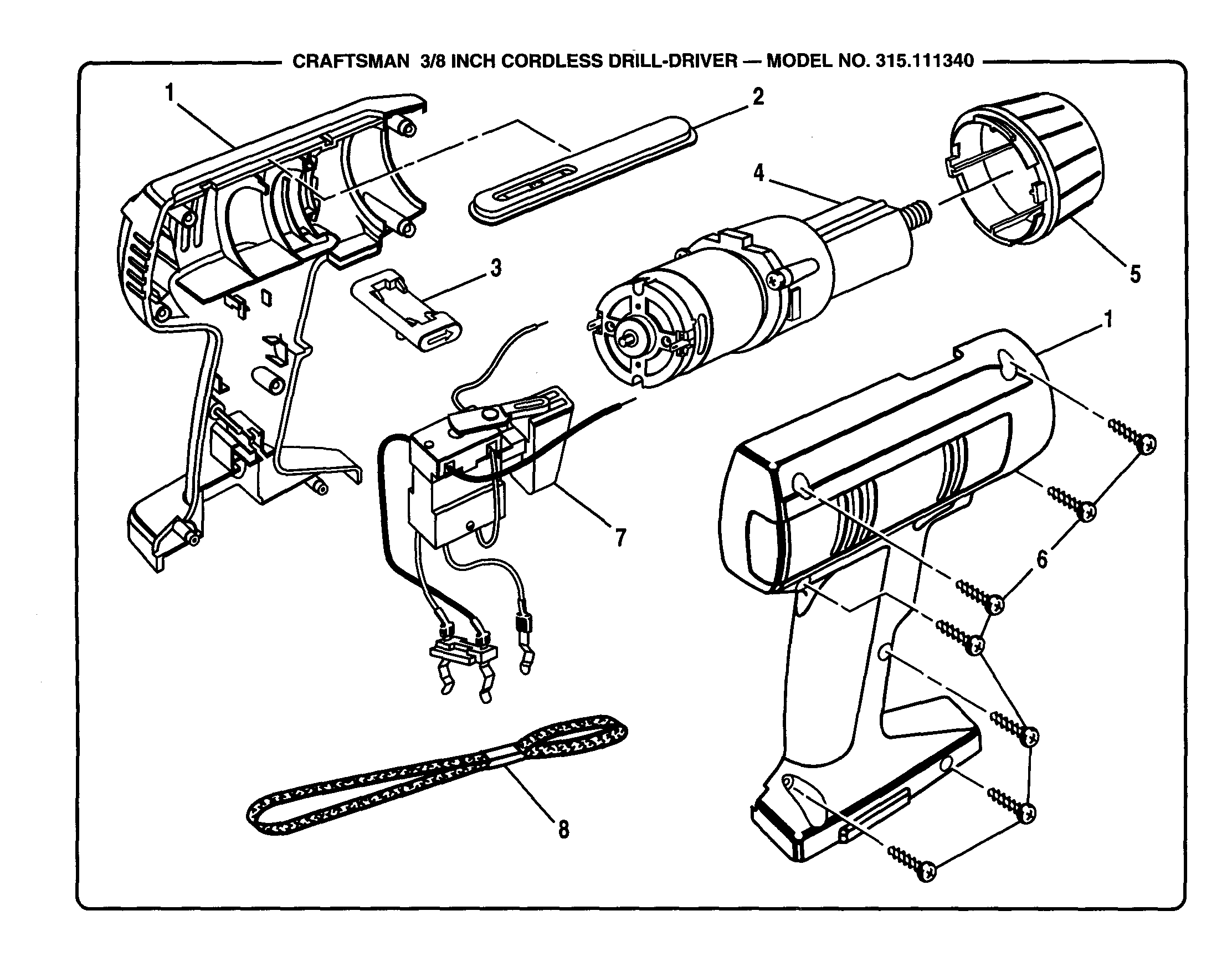 Craftsman 315111340 housing/motor diagram