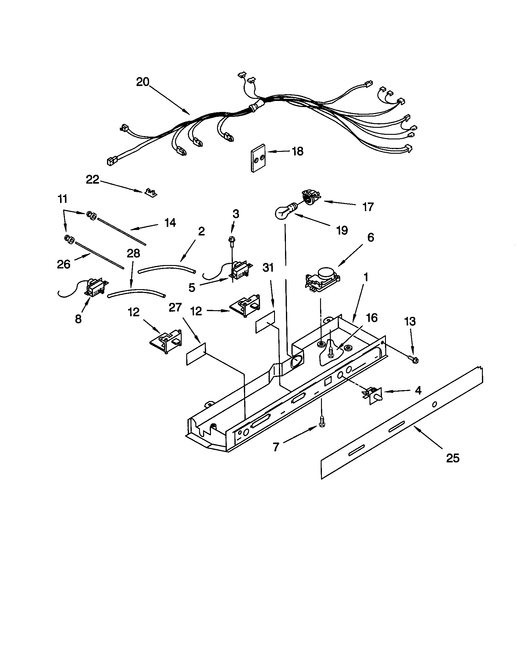 KitchenAid KSRS22KGBT01 control diagram