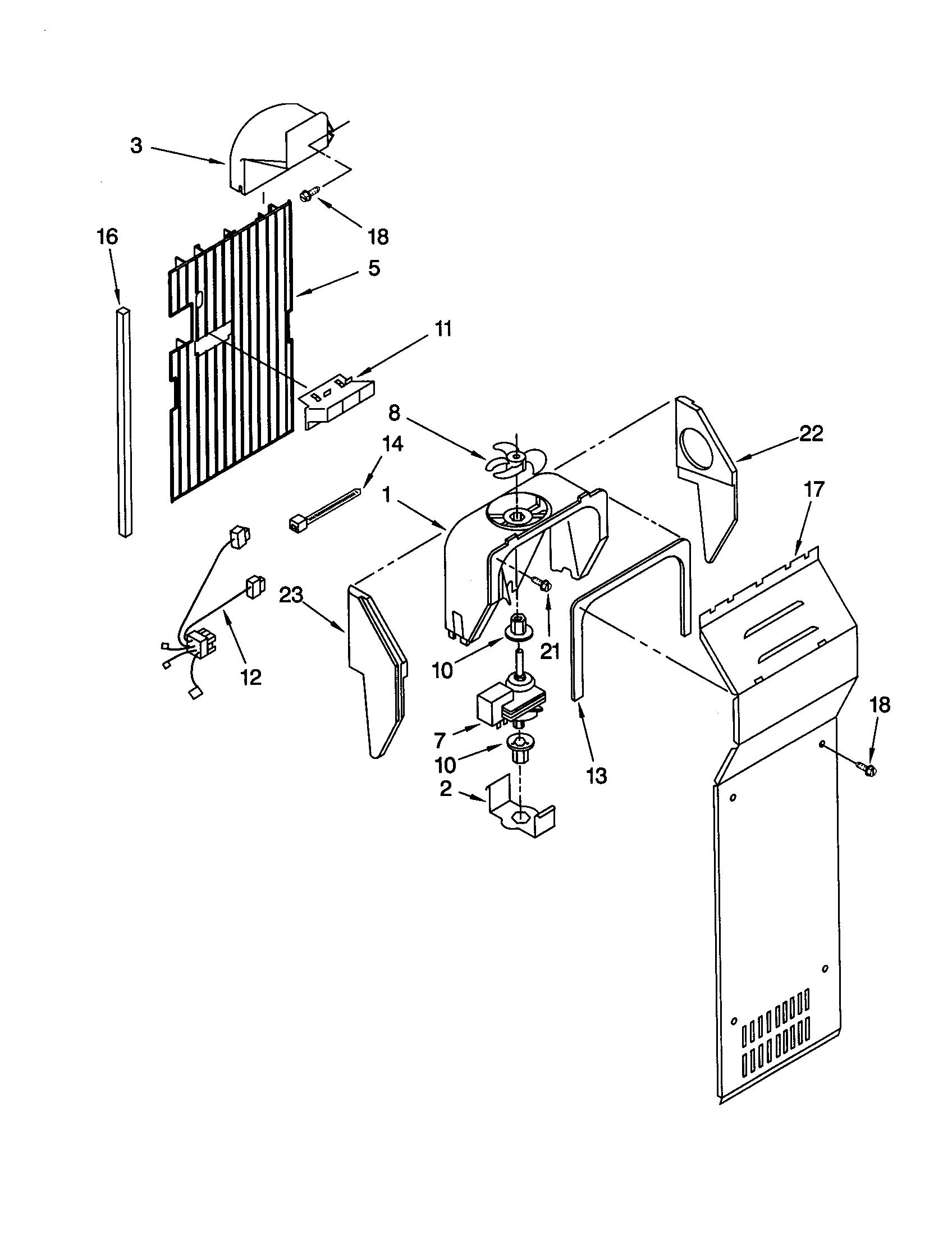 KitchenAid KSRW25FHWH00 air flow diagram