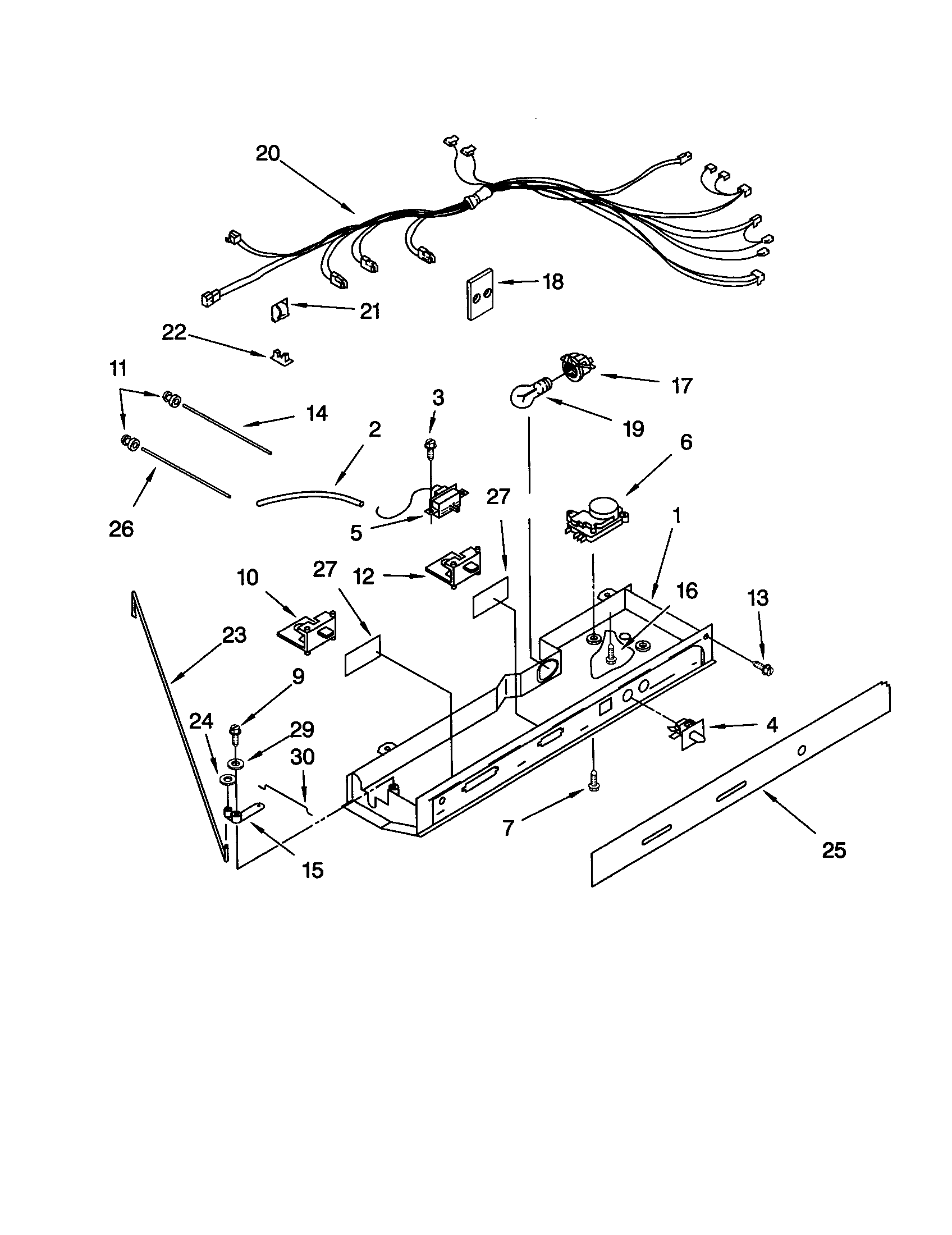 KitchenAid KSRW25FHWH00 control diagram