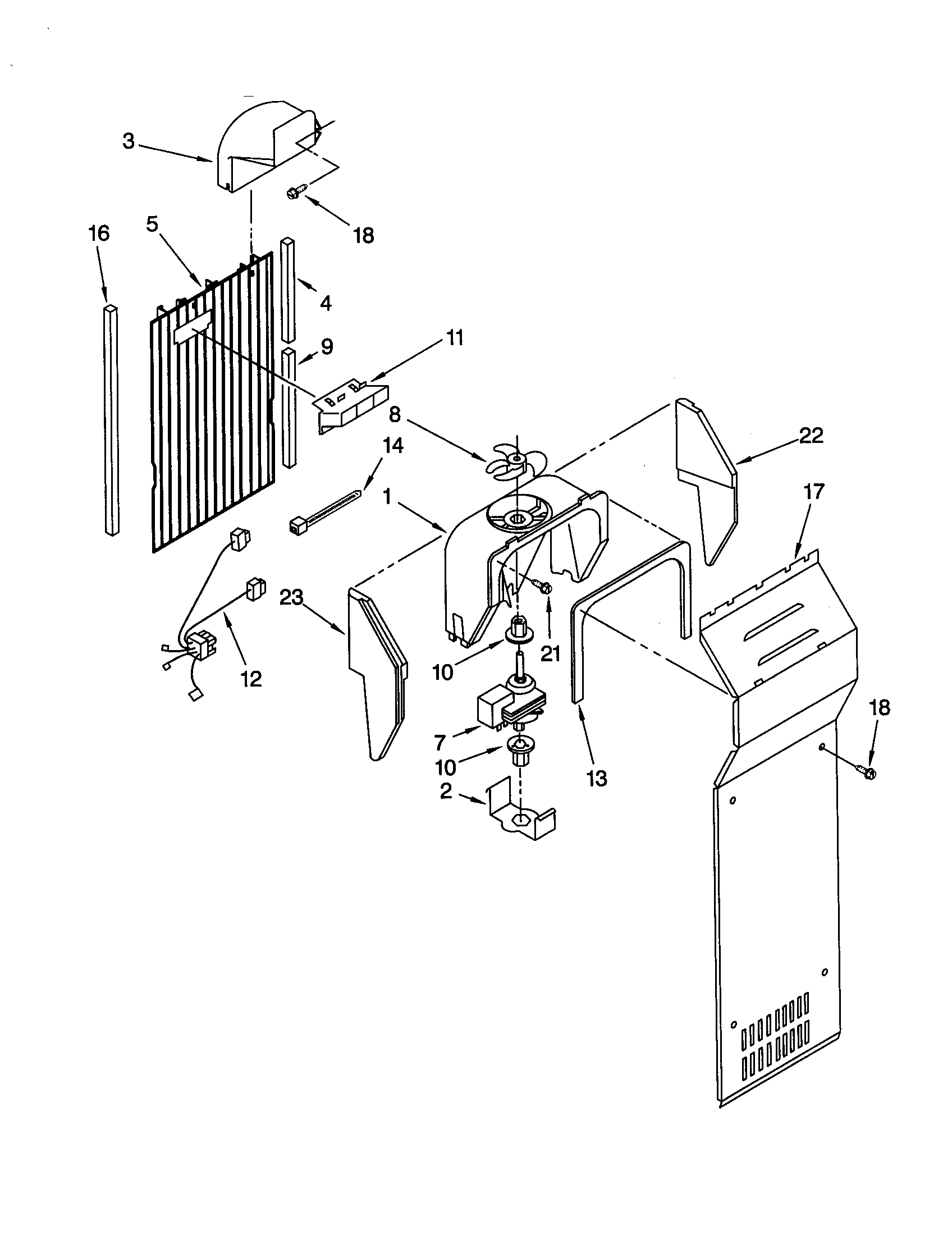 KitchenAid KSRS27QGWH03 air flow diagram