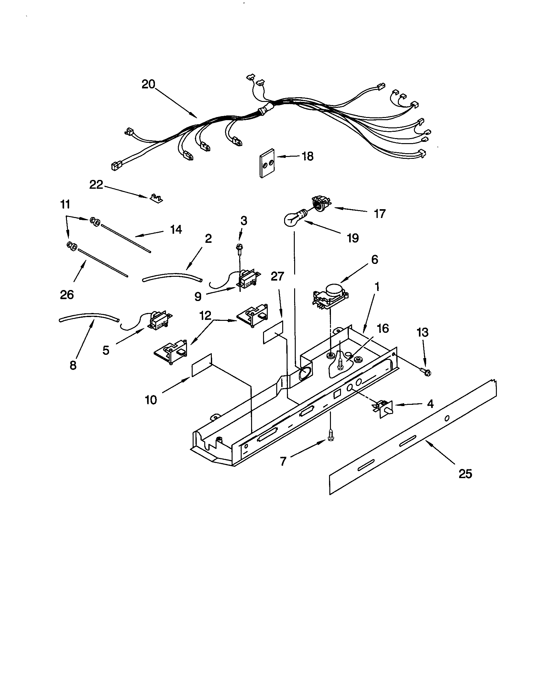 KitchenAid KSRS27QGWH03 control diagram