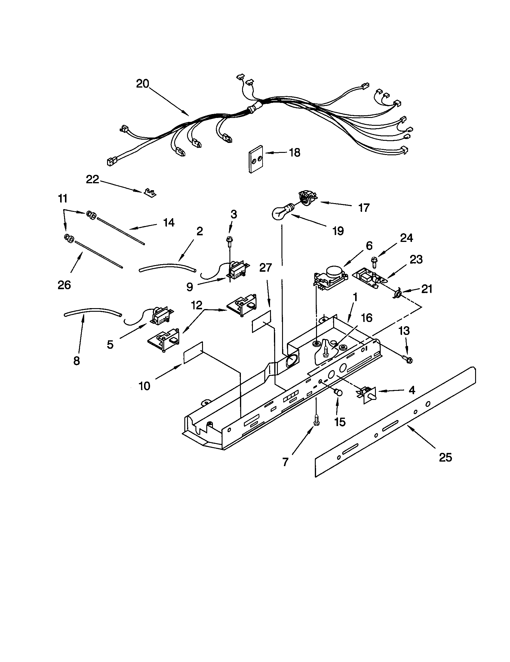 KitchenAid KSRS25FGWH02 control diagram