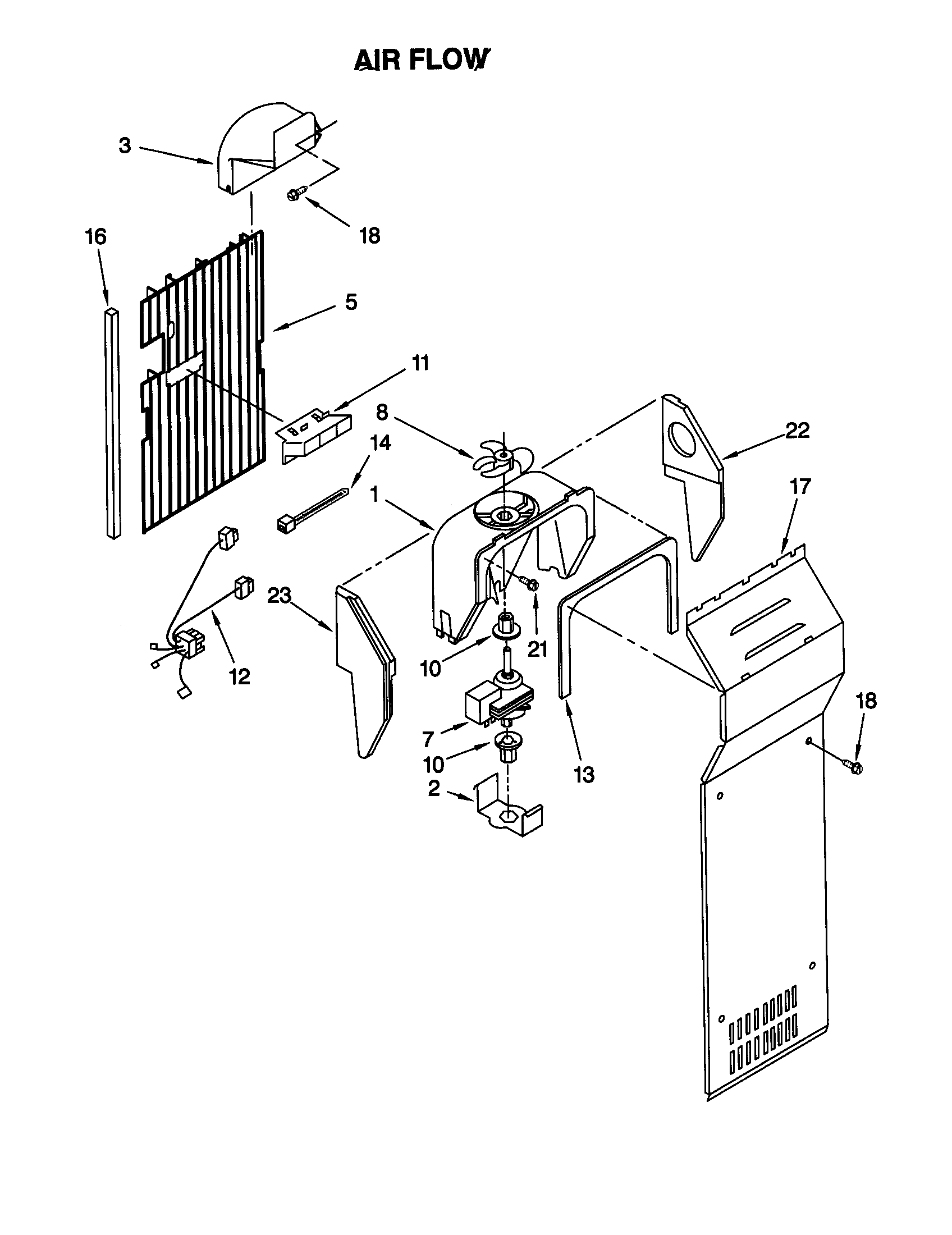 Kenmore 10650542001 air flow diagram