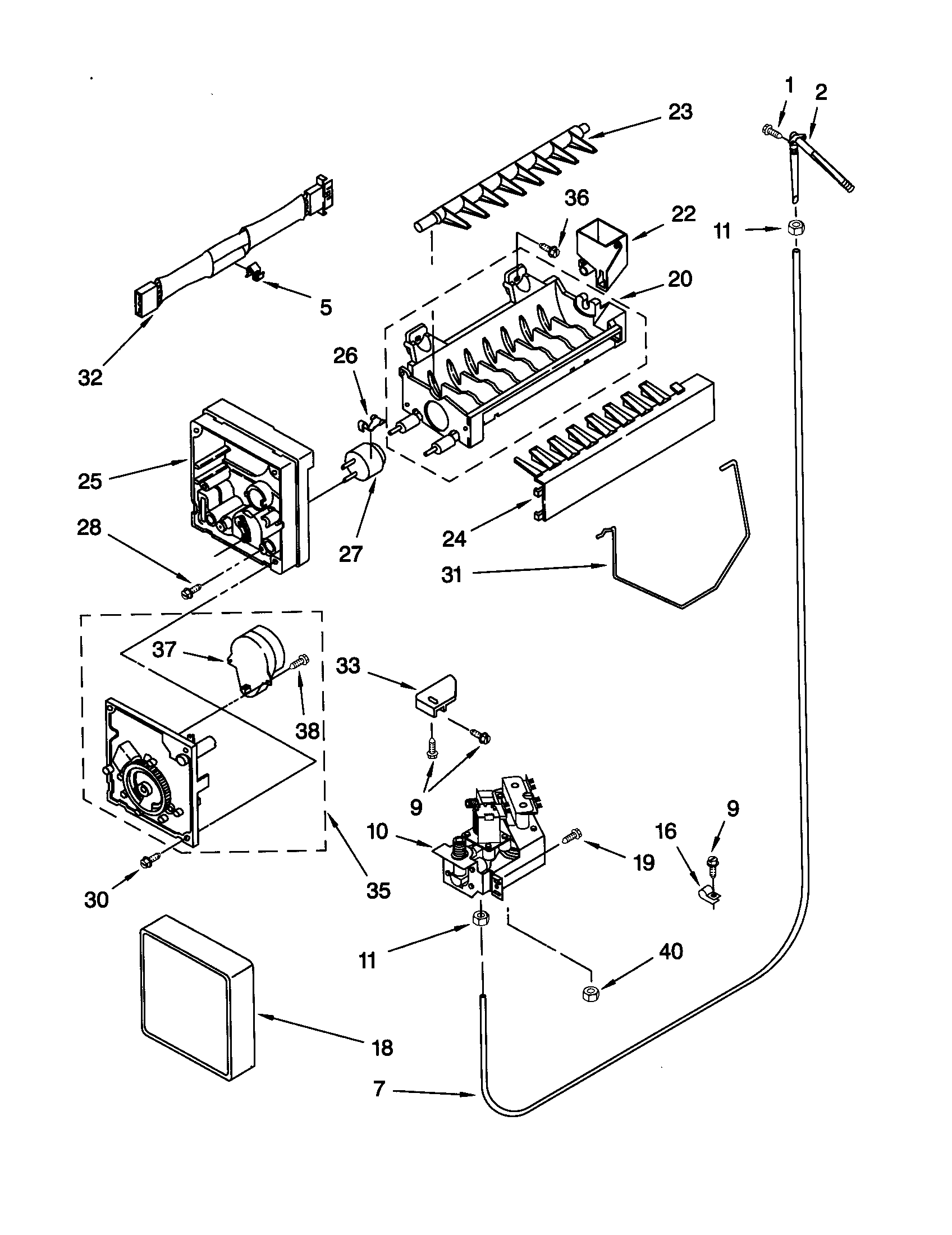 Kenmore 10650512002 icemaker diagram