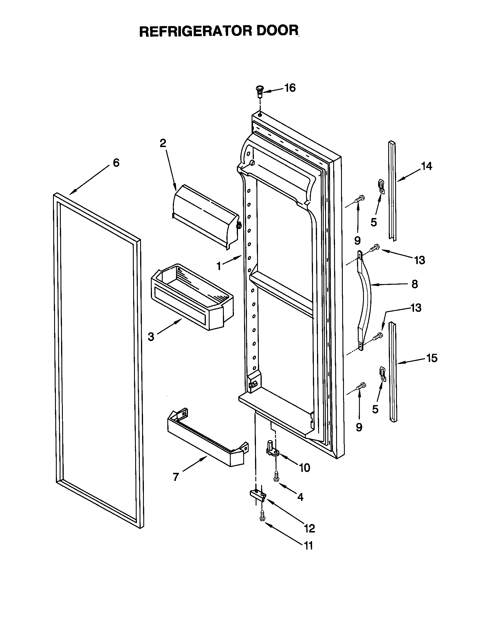 Kenmore 10659537992 refrigerator door diagram