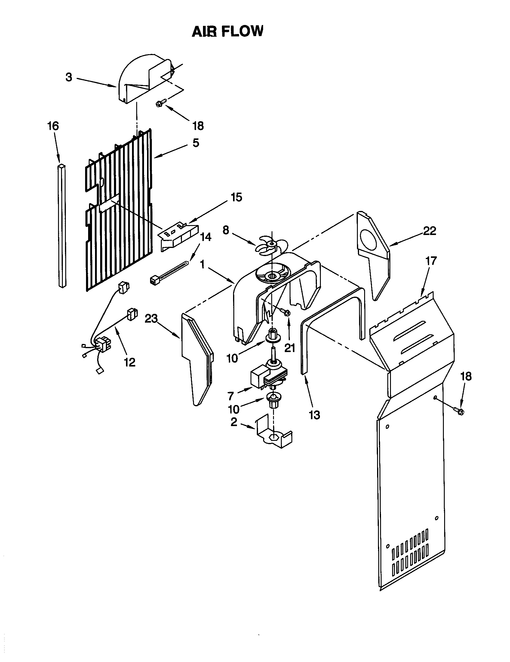 Kenmore 10659537992 air flow diagram
