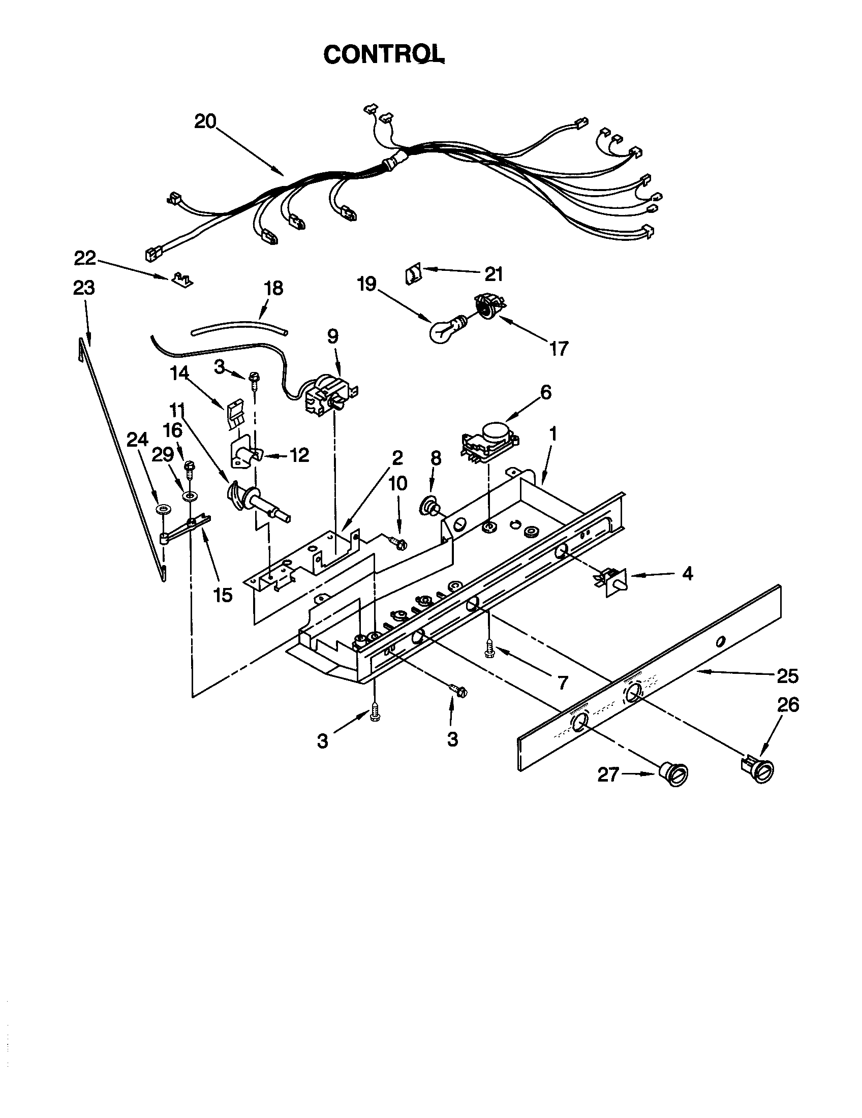 Kenmore 10659537992 controls diagram