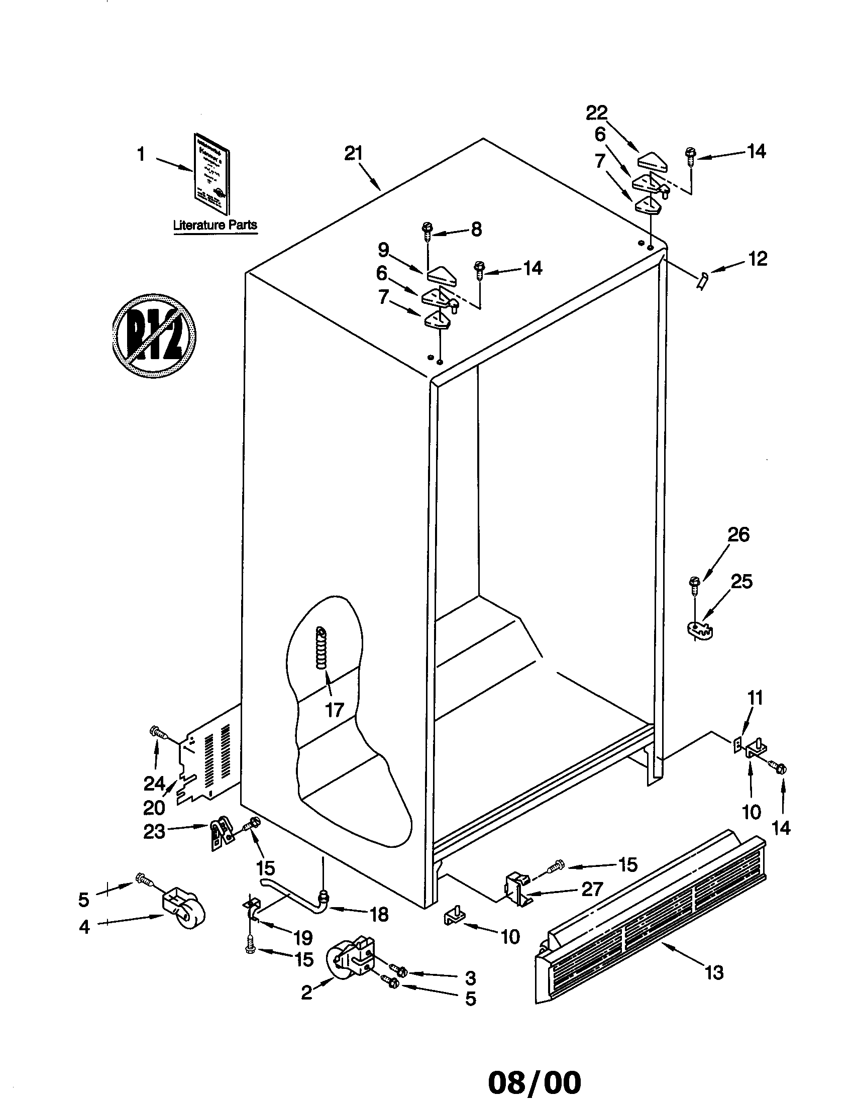 Kenmore 10659517992 cabinet diagram