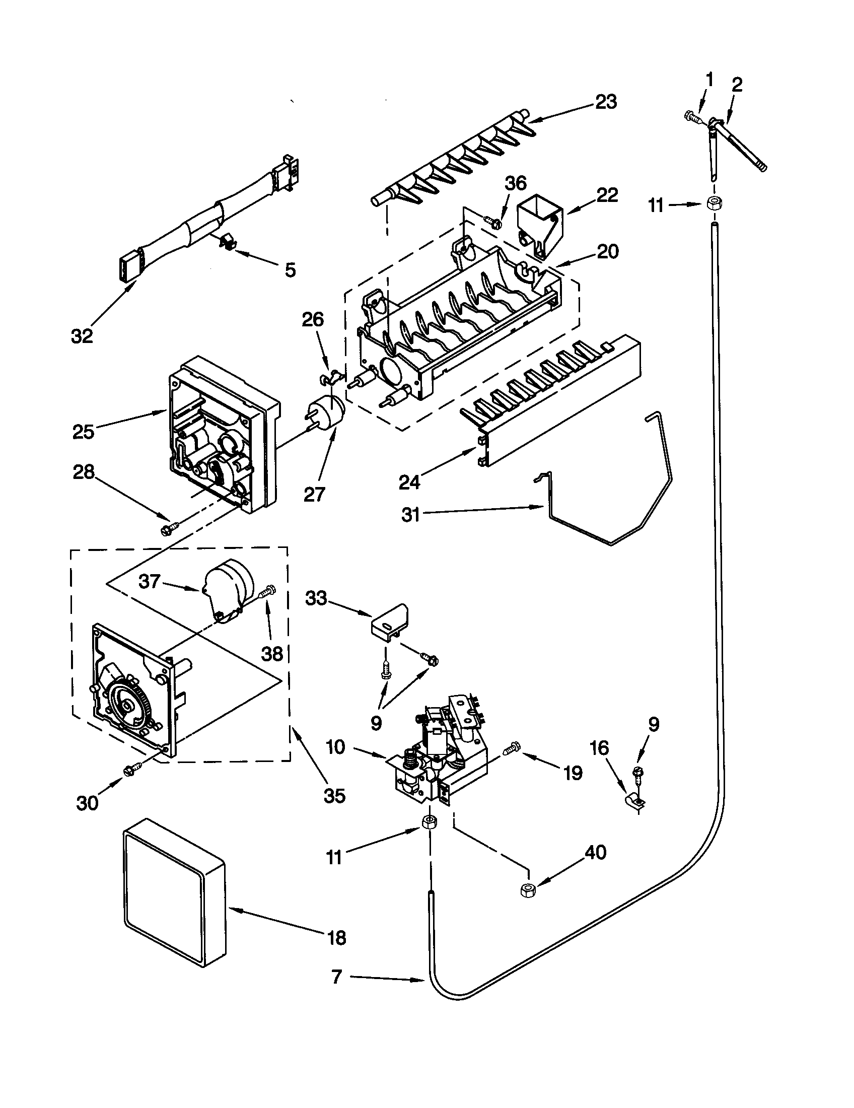 Kenmore 10659517992 icemaker diagram