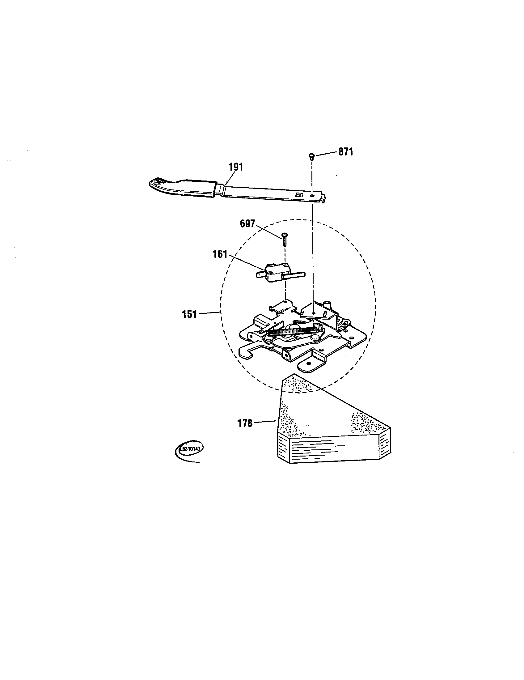 Kenmore 91192408992 door lock diagram