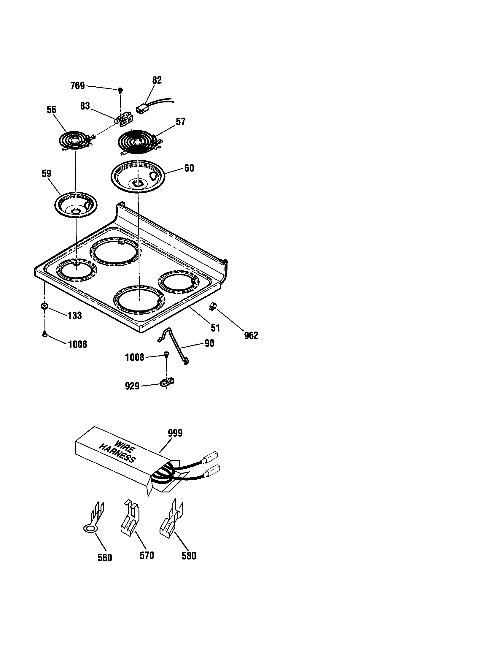 Kenmore 91192507992 maintop/wiring components diagram