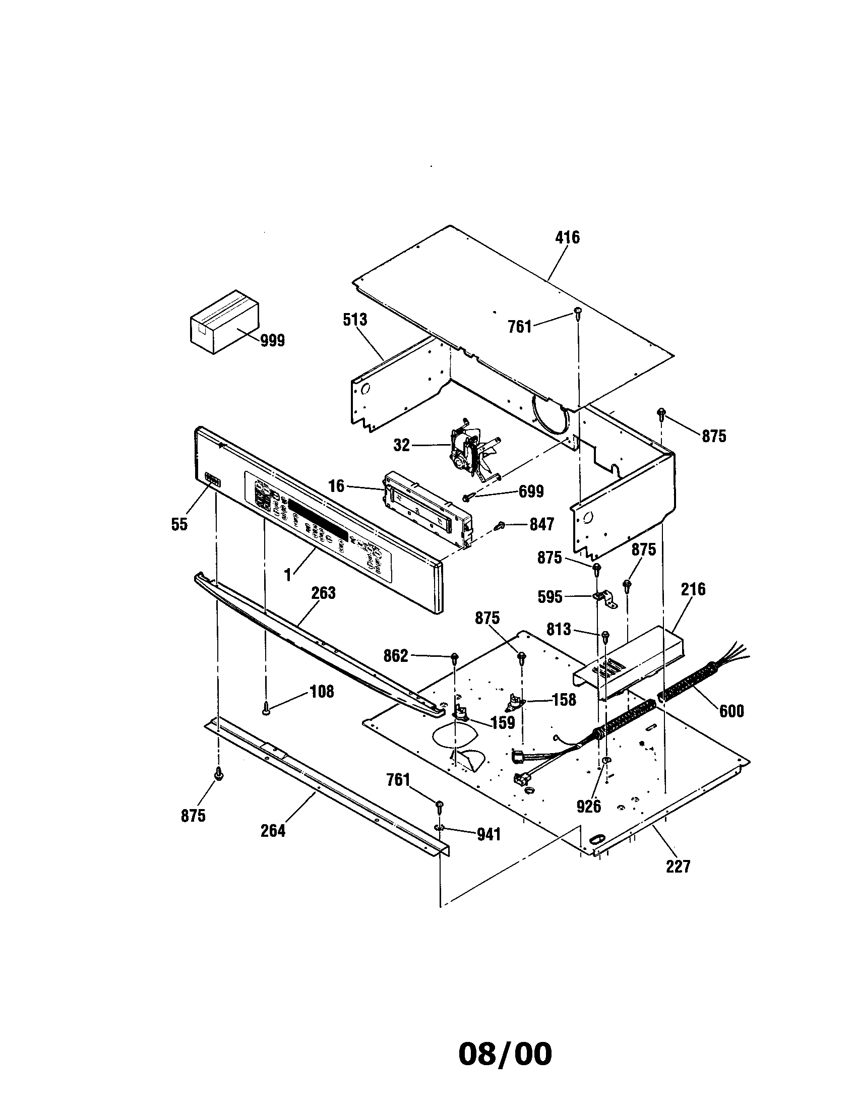 Kenmore Elite 91149013992 control section diagram