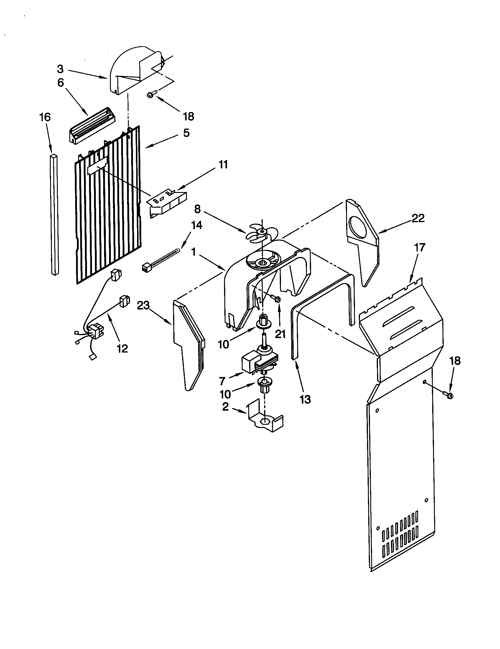 Whirlpool GD22DFXFT02 air flow diagram