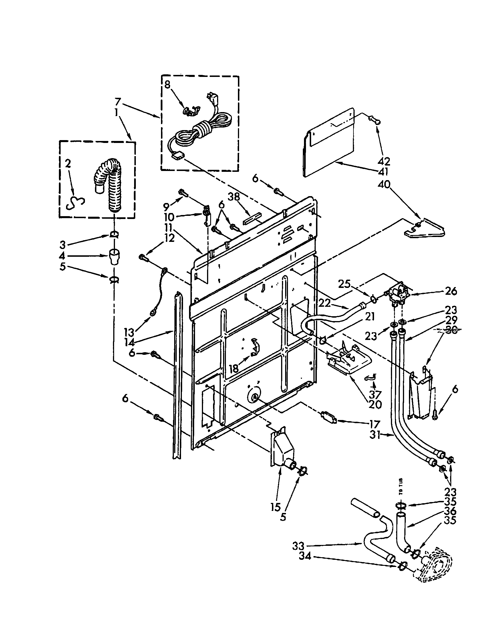 Kenmore 11082874630 rear panel diagram