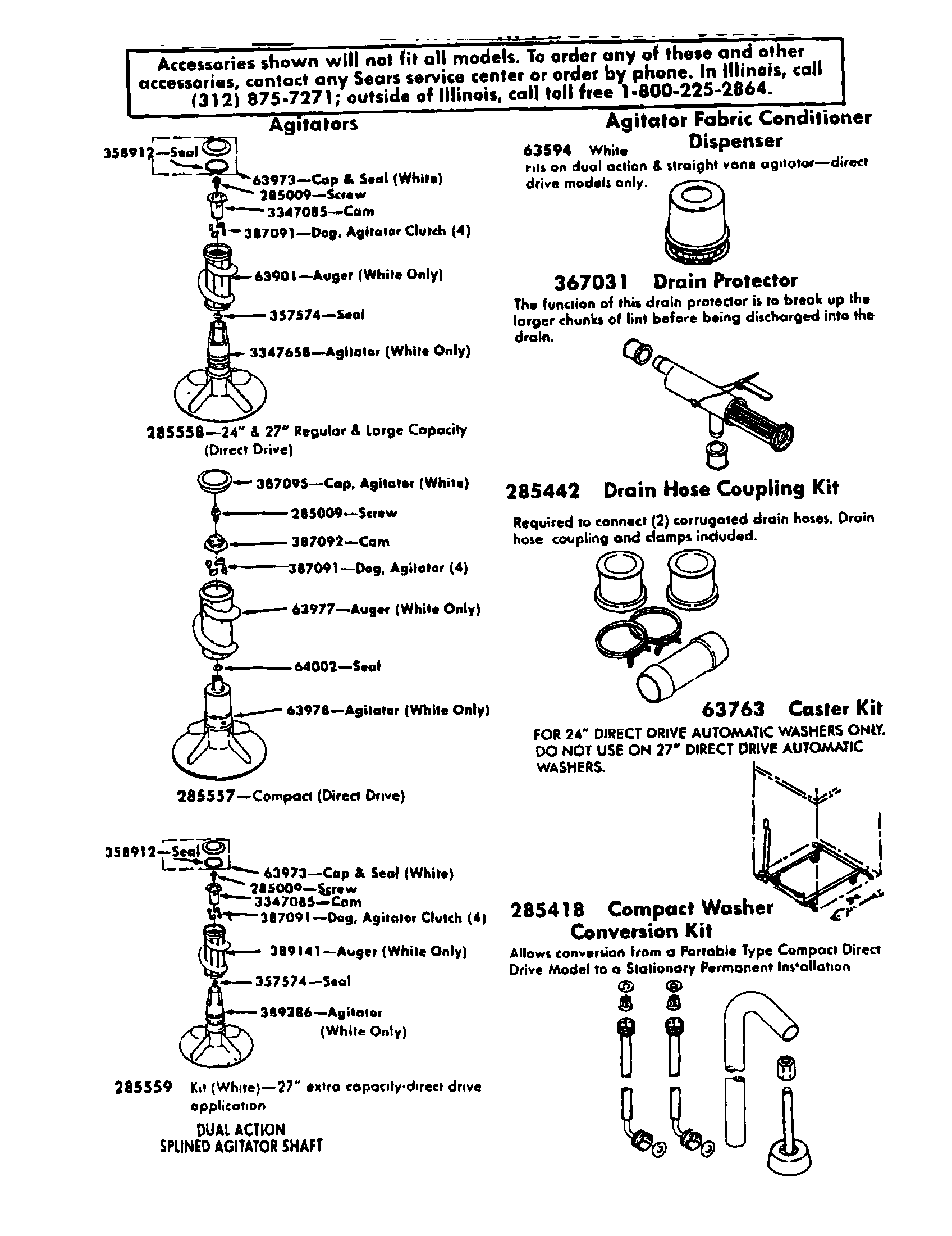 Kenmore 11082874630 accessories diagram