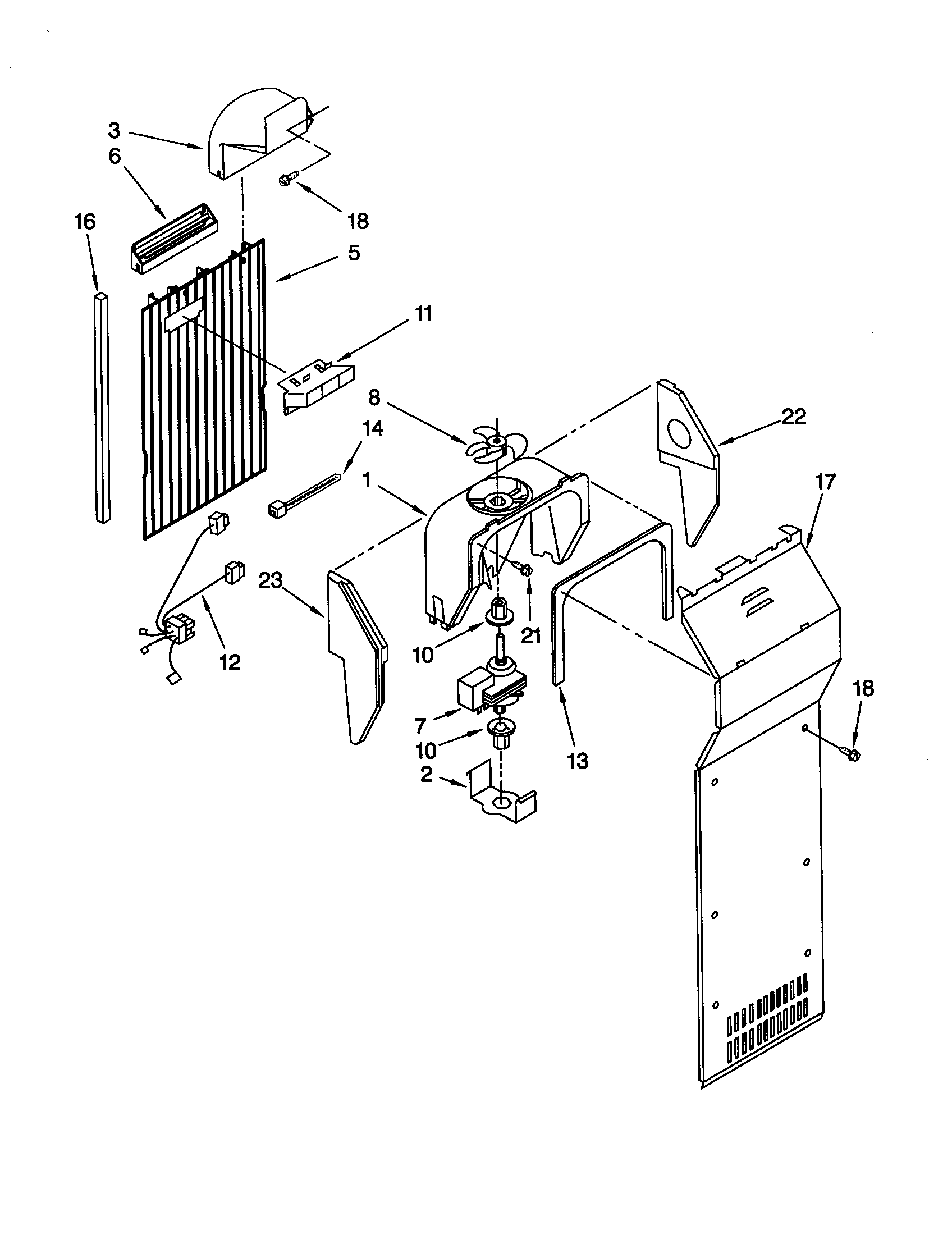 Whirlpool ED22GWXFW01 air flow diagram