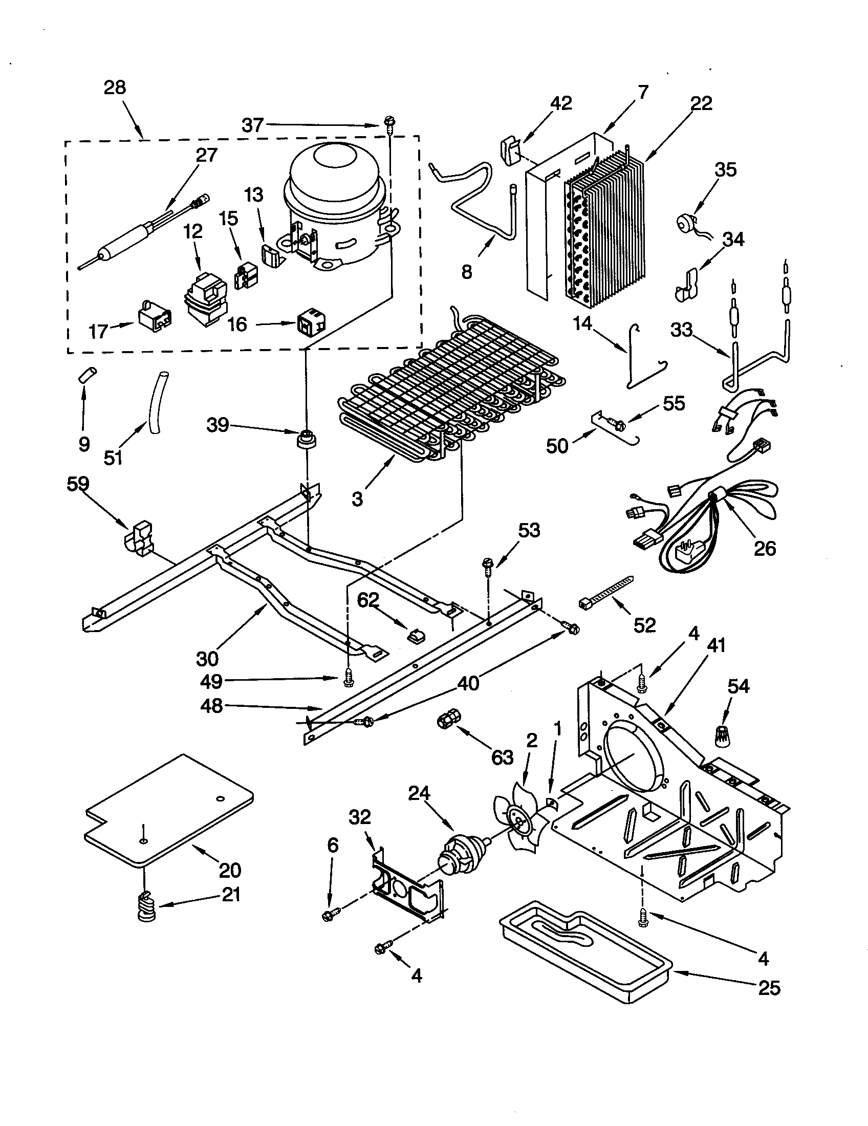 Whirlpool ED22GWXFW01 unit diagram