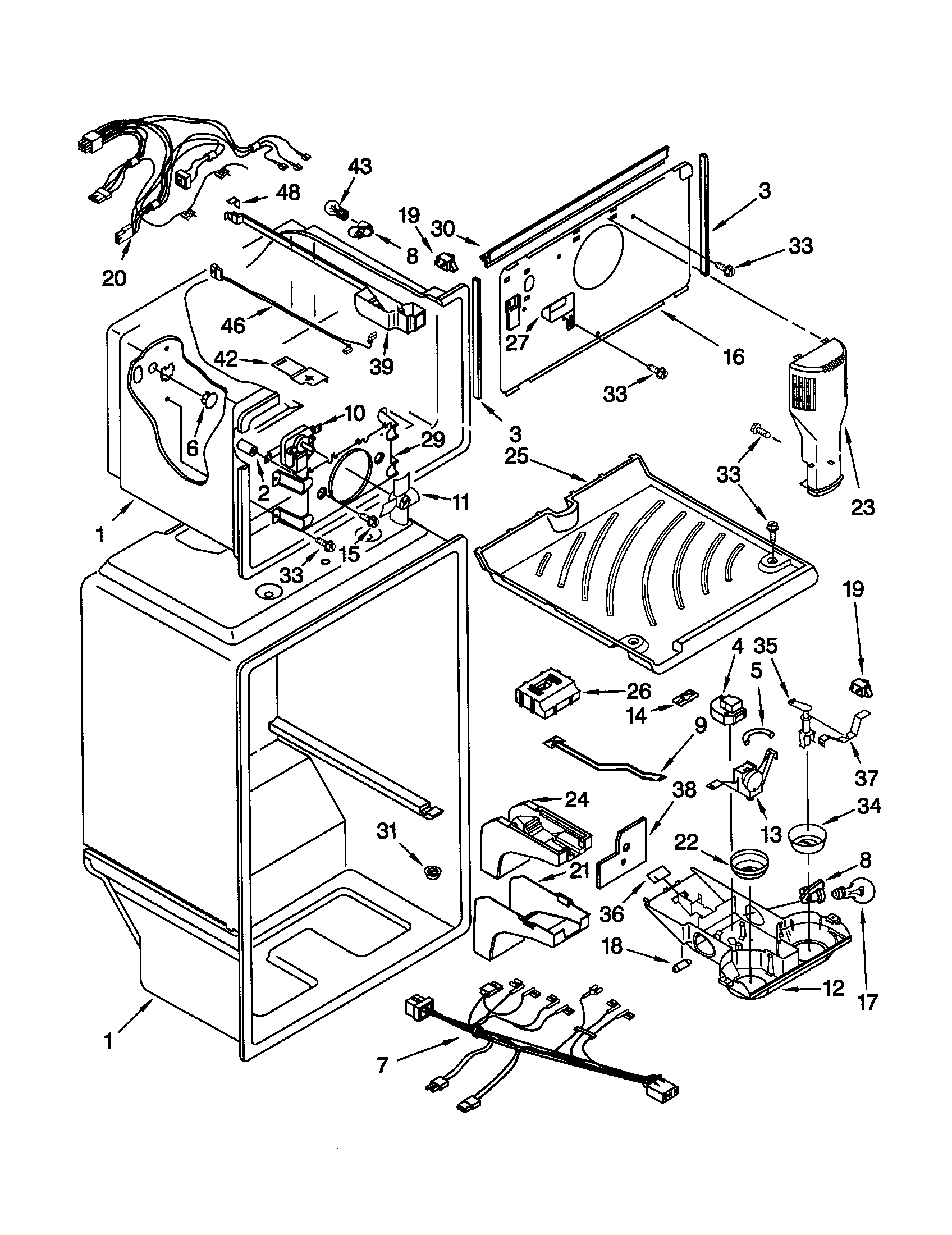 Kenmore 10661892001 liner diagram