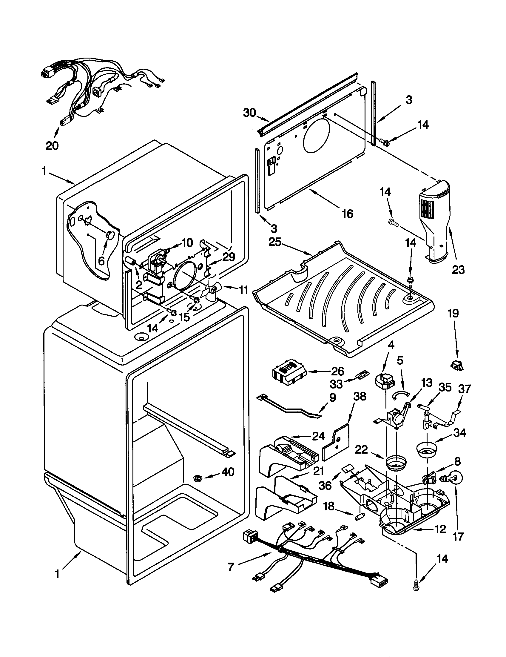 Kenmore 10660872991 liner diagram