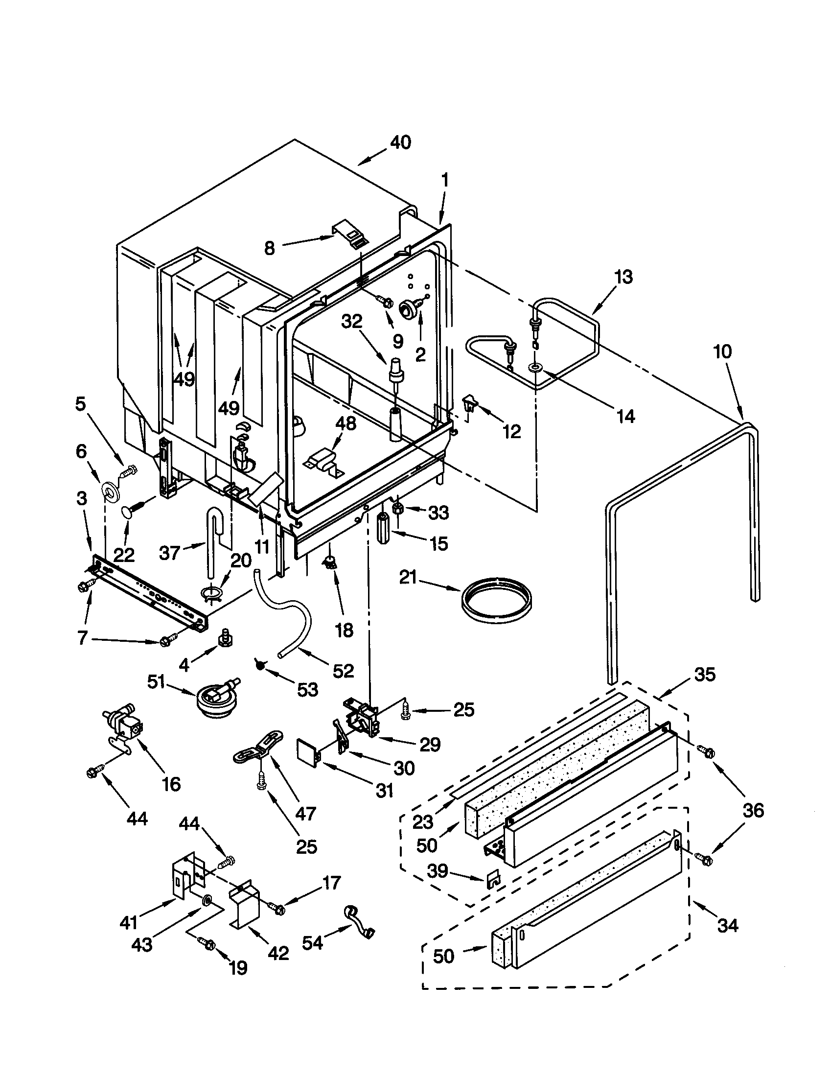 Kenmore 66516862992 tub assembly diagram