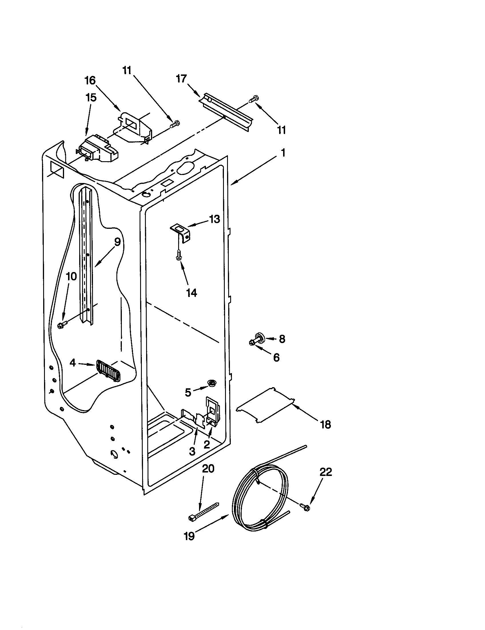 Kenmore 10659064993 refrigerator liner diagram