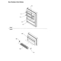 Amana ART2129ACR-PART2129AC0 handles and door shelves diagram