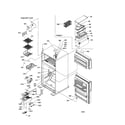 Amana ART2527AC-PART2527AC0 door hinges and freezer duct diagram
