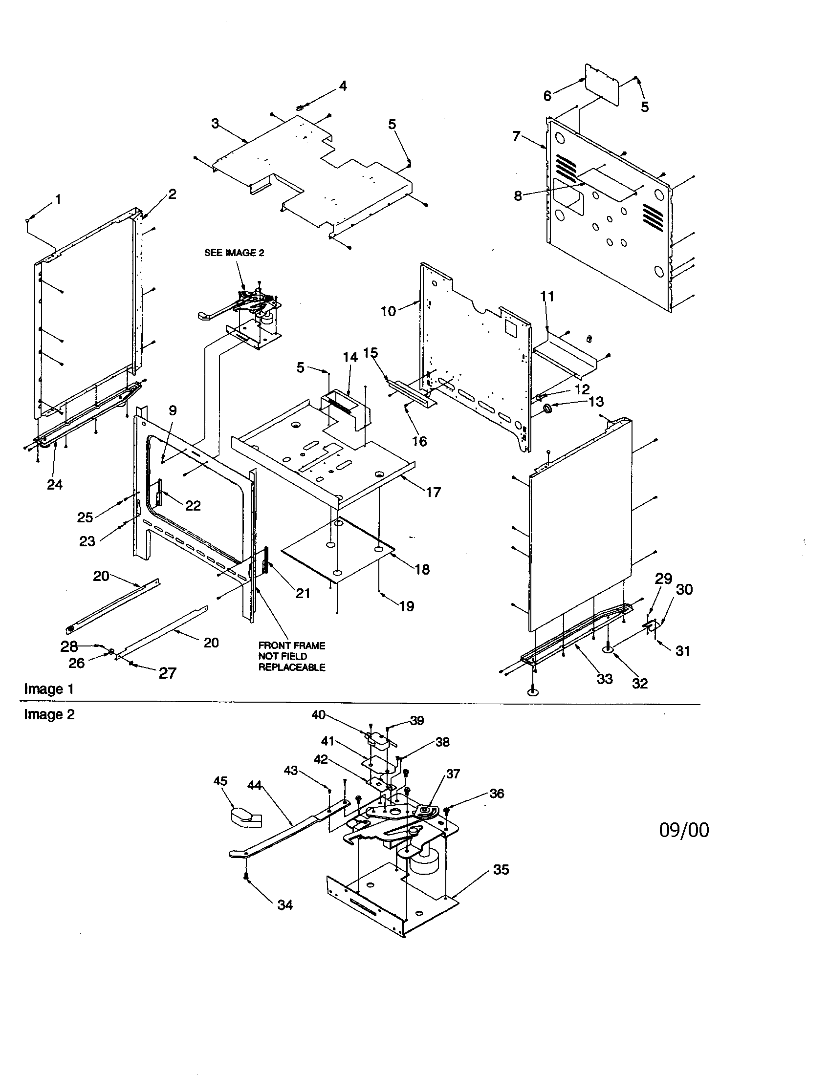 Amana ARG7102W-P1143399NW cabinet diagram
