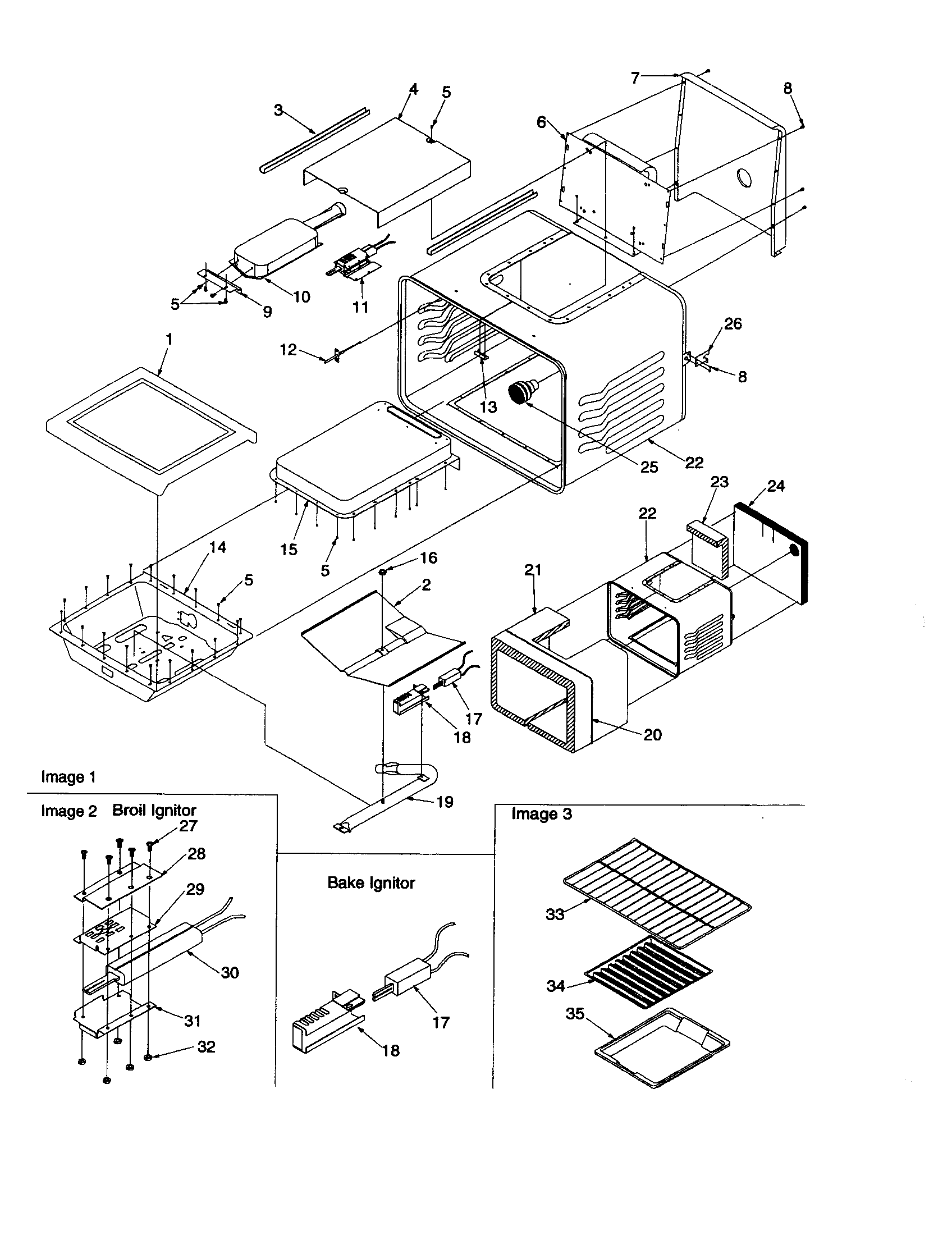 Amana ARG7102W-P1143399NW cavity diagram