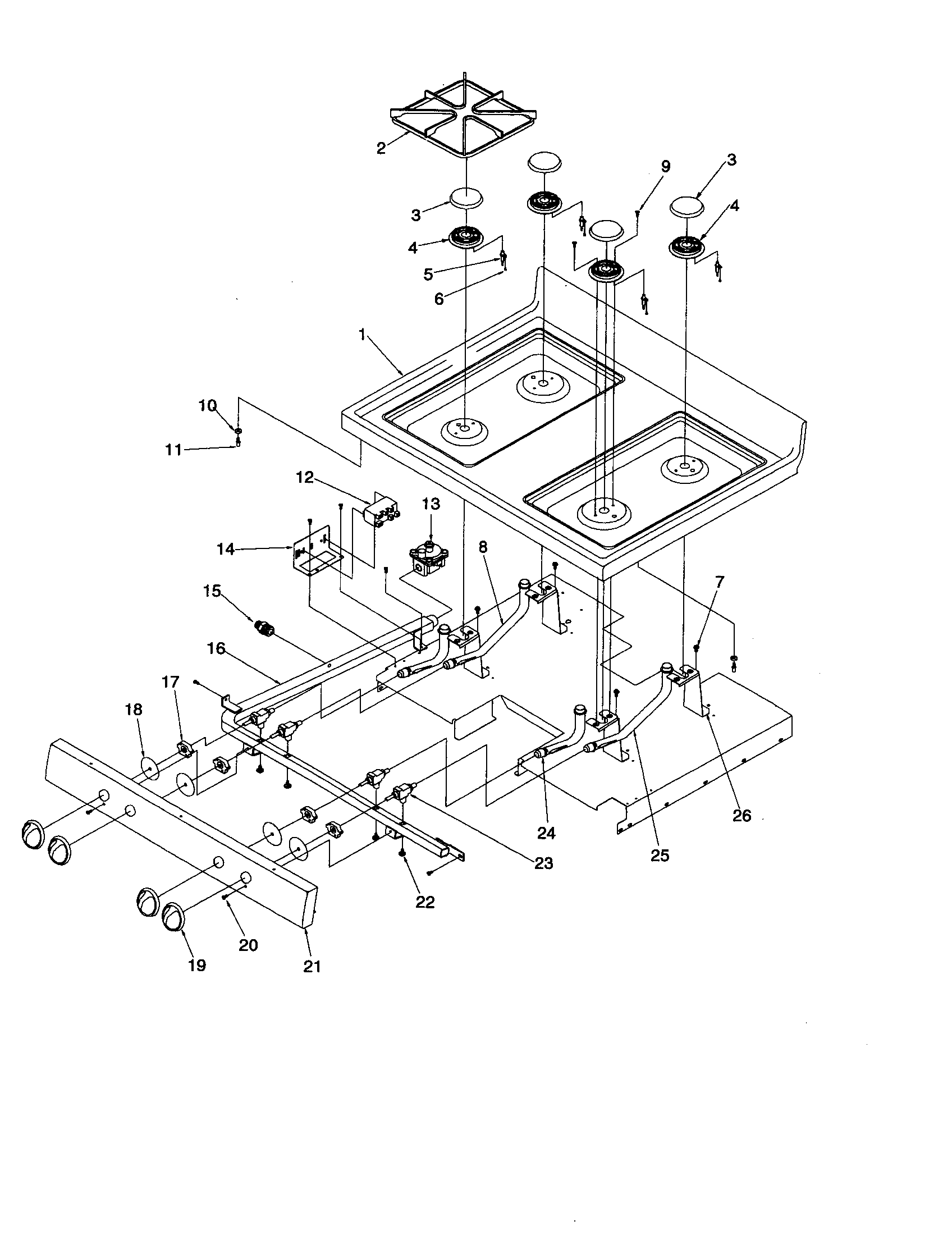 Amana ARG7102W-P1143399NW main top diagram